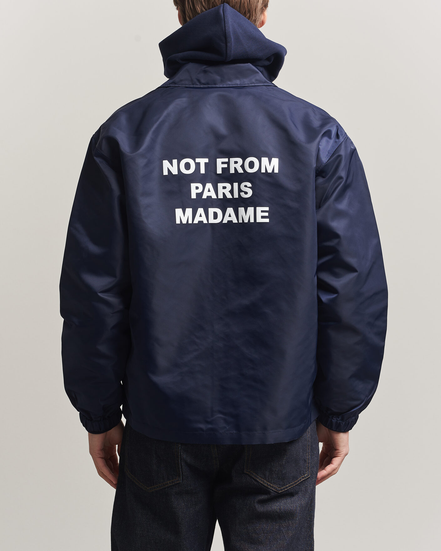Men | Coats & Jackets | Drôle de Monsieur | La Veste Slogan Jacket Navy