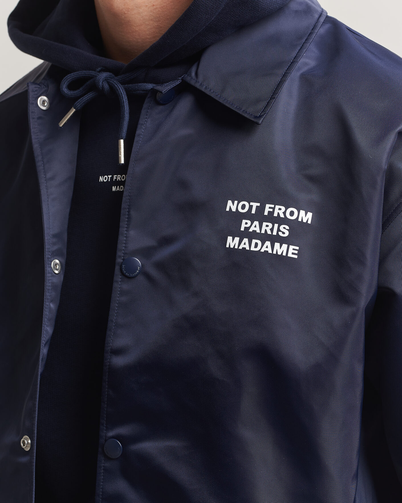 Men | Coats & Jackets | Drôle de Monsieur | La Veste Slogan Jacket Navy
