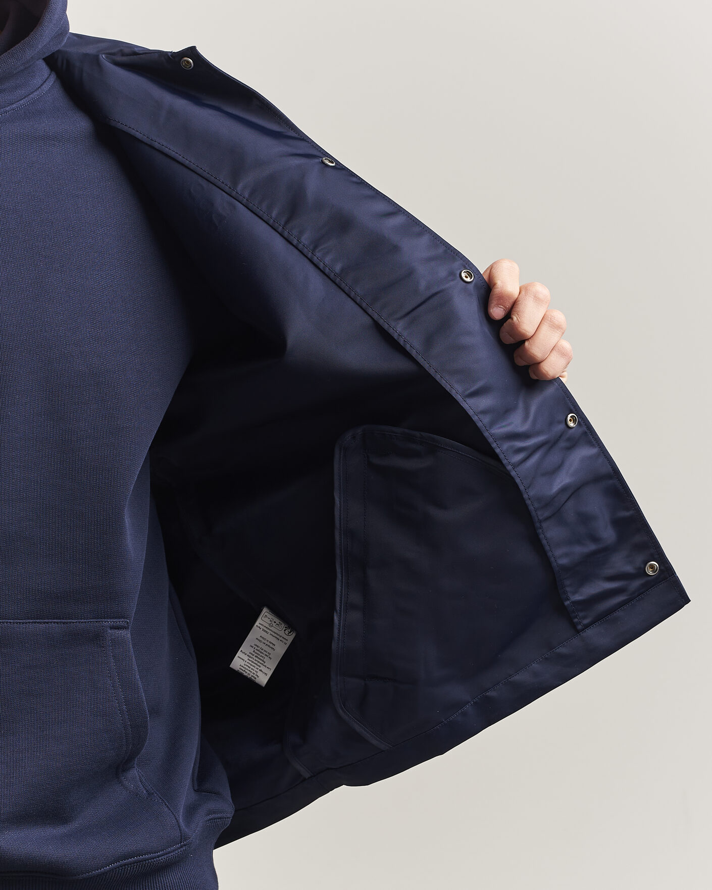 Men | Coats & Jackets | Drôle de Monsieur | La Veste Slogan Jacket Navy