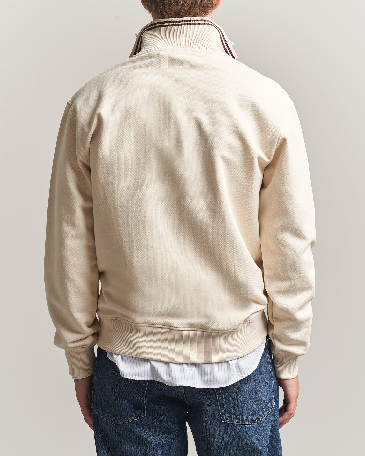 Men | Sweaters & Knitwear | Drôle de Monsieur | Tipped Rugger Light Sand