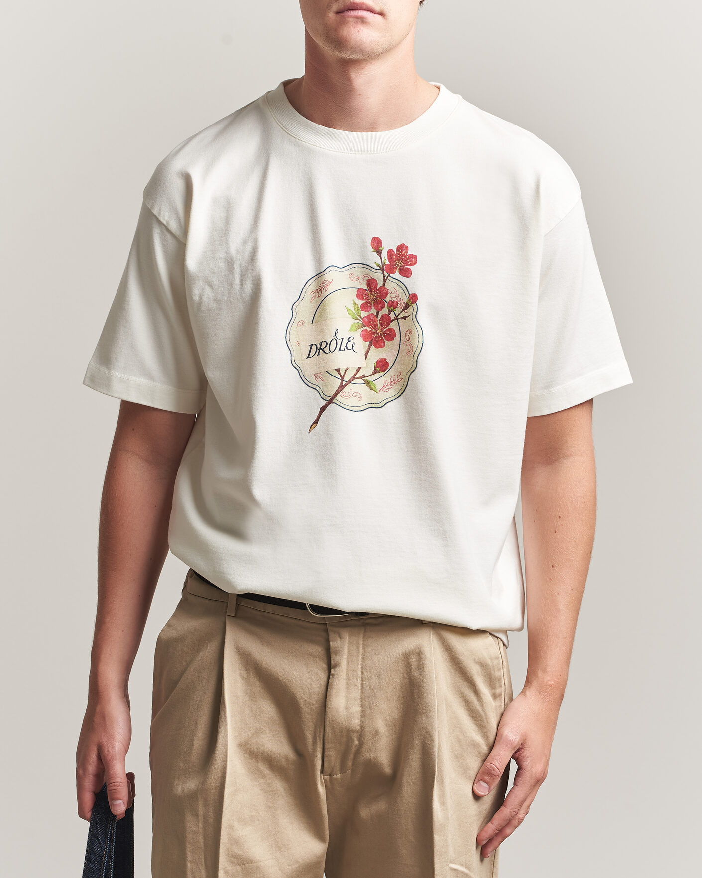 John Smedley Hilcote Wool/Sea Island Cotton T-Shirt Chalk White at
