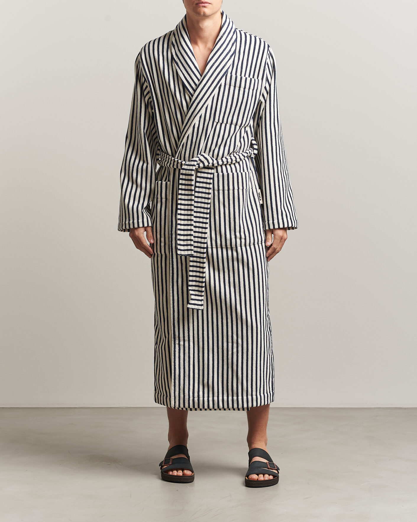 Men | Pyjamas & Robes | Tekla | Organic Terry Classic Bathrobe Sailor Stripes