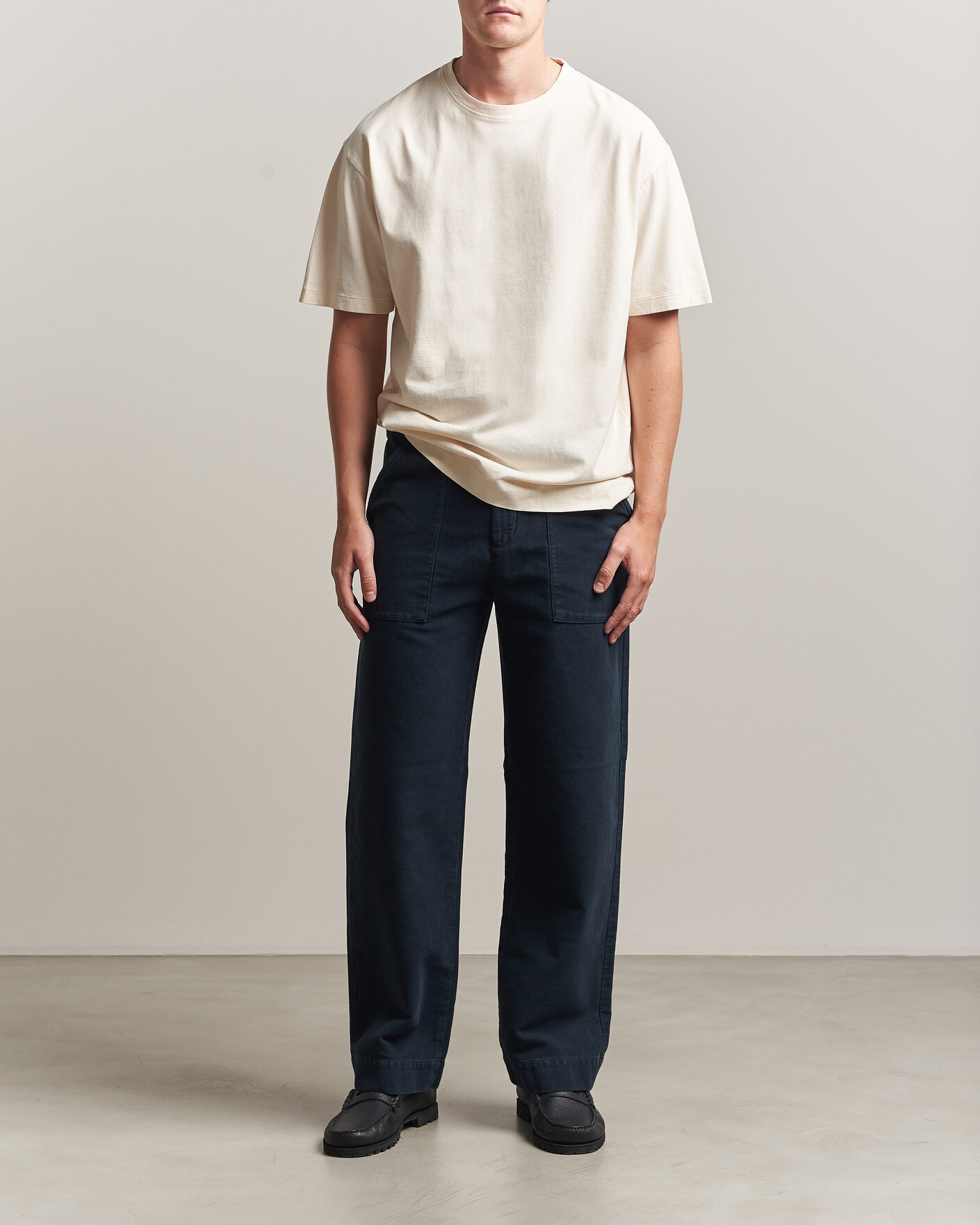 Men | T-Shirts | Massimo Alba | Nevis Brushed Cotton T-Shirt Soft White