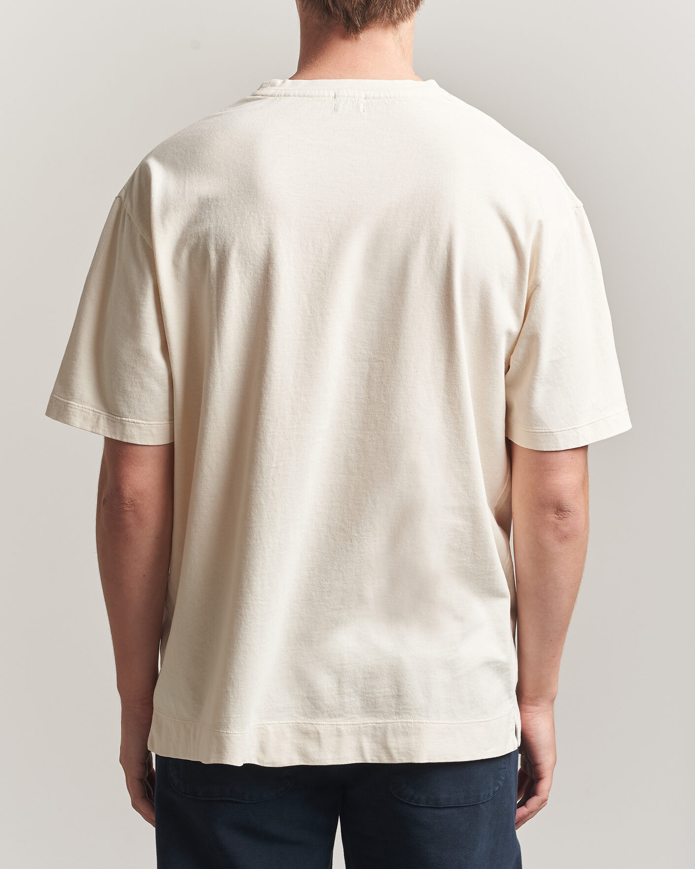 Men | T-Shirts | Massimo Alba | Nevis Brushed Cotton T-Shirt Soft White