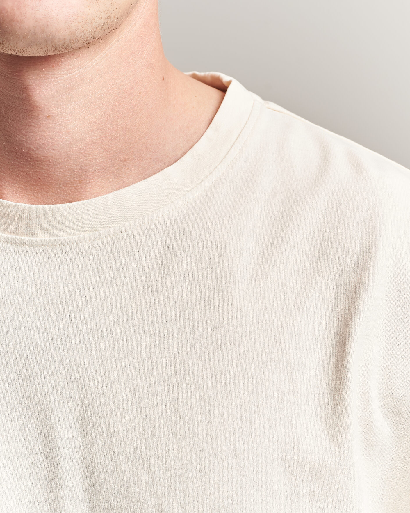 Men | T-Shirts | Massimo Alba | Nevis Brushed Cotton T-Shirt Soft White