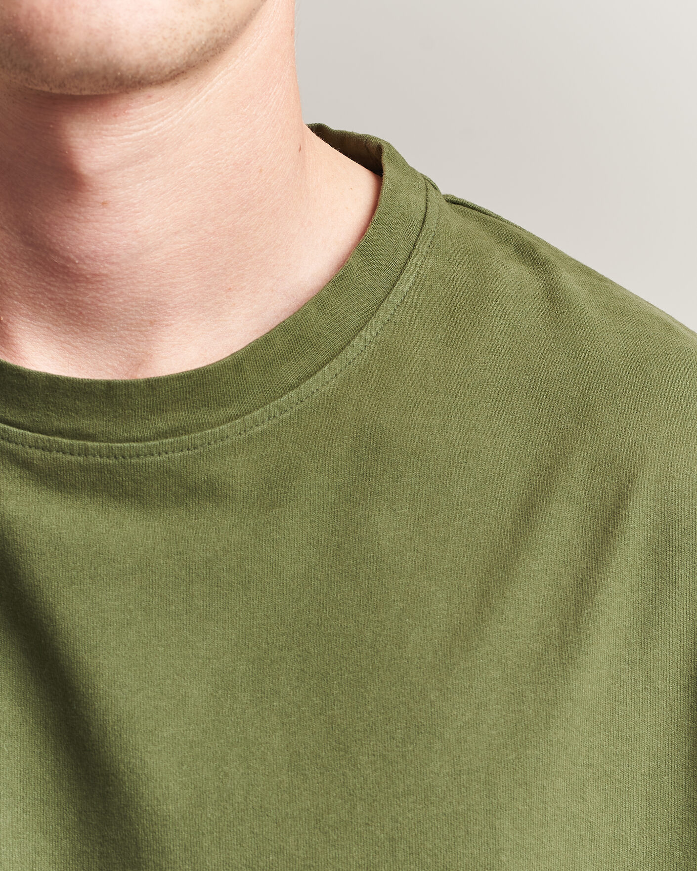 Men | T-Shirts | Massimo Alba | Nevis Brushed Cotton T-Shirt Moss Green