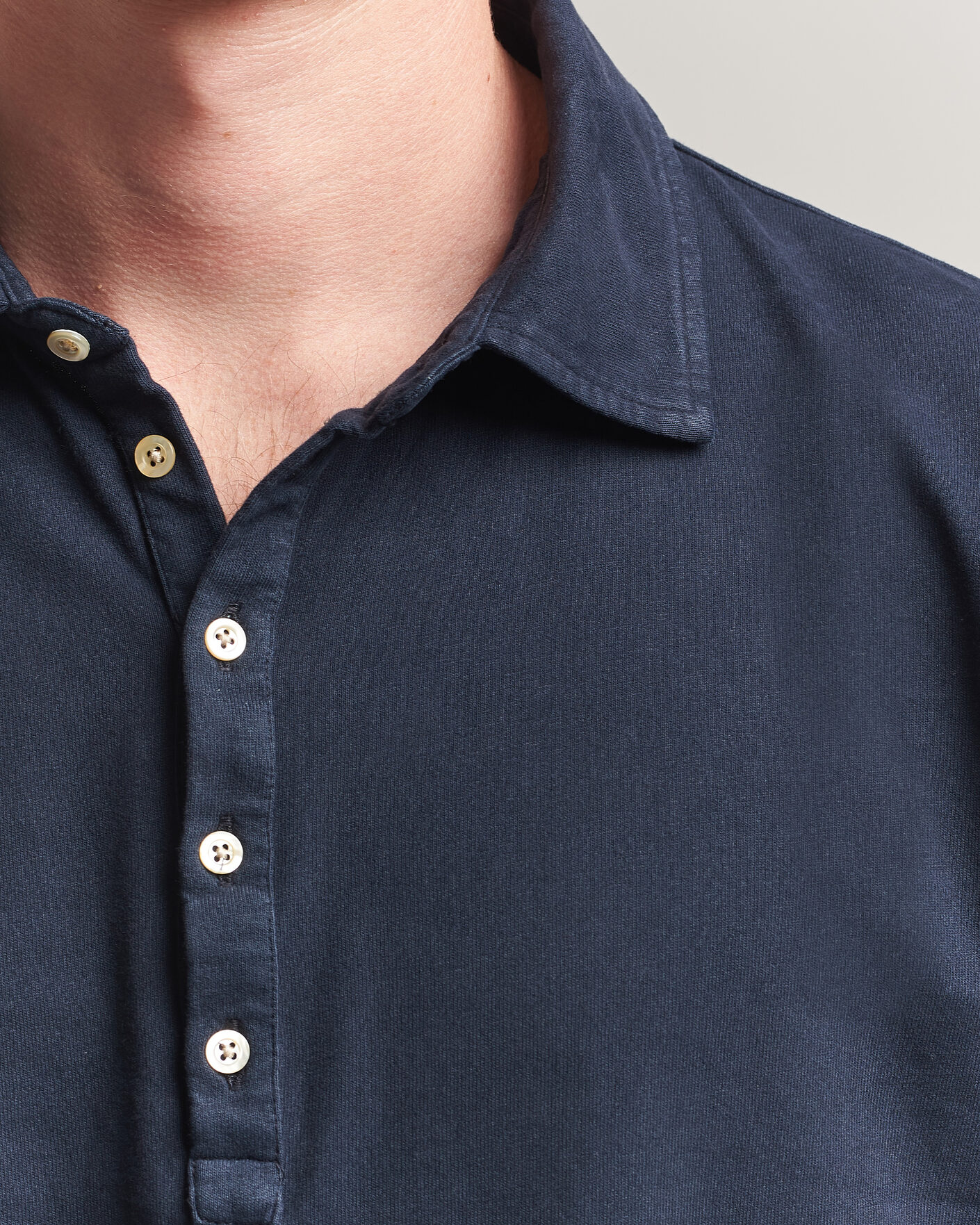Men | Polo Shirts | Massimo Alba | Raya Long Sleeve Polo Navy