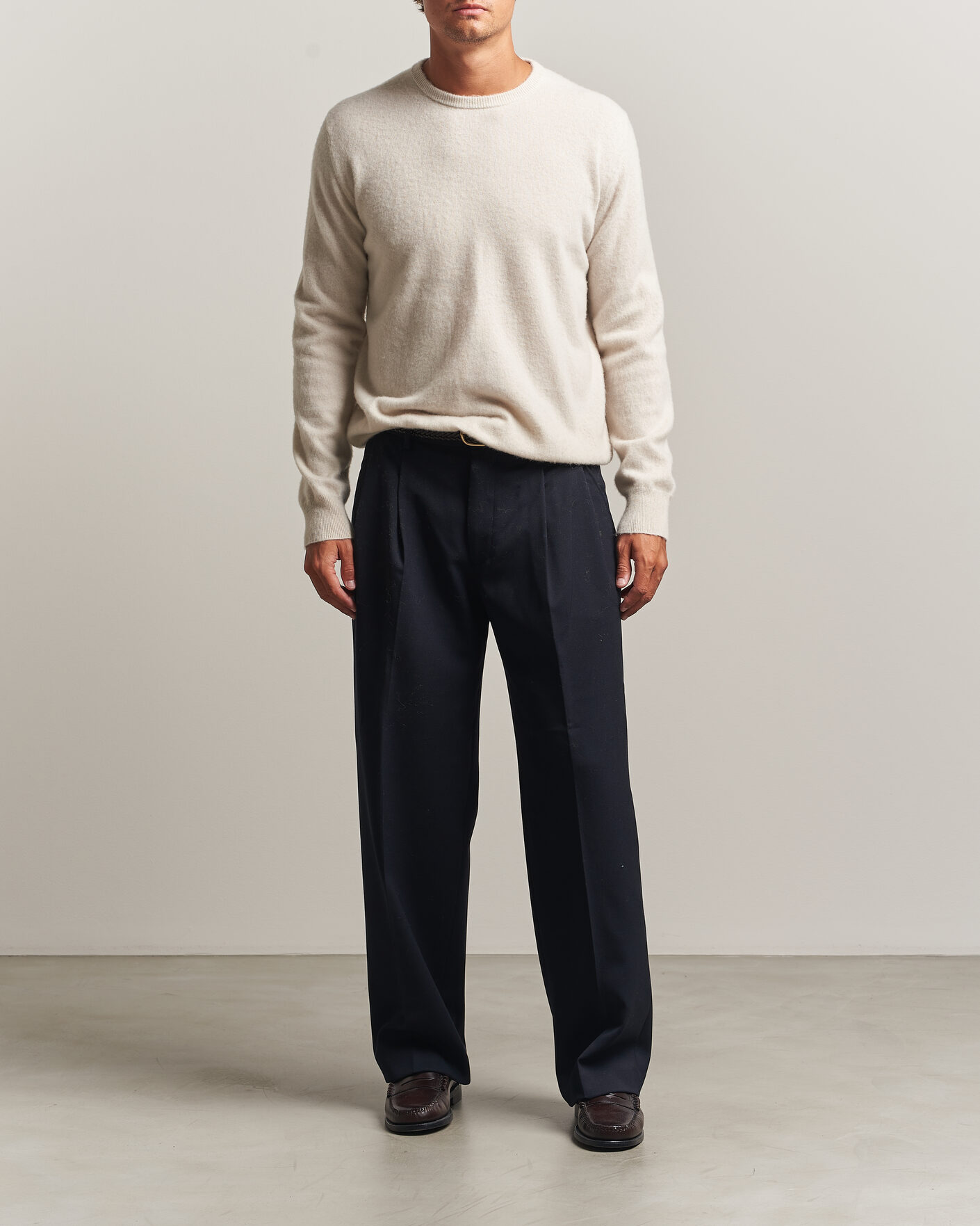 Men | Sweaters & Knitwear | Massimo Alba | Kane Brushed Cashmere Sweater Magnolia