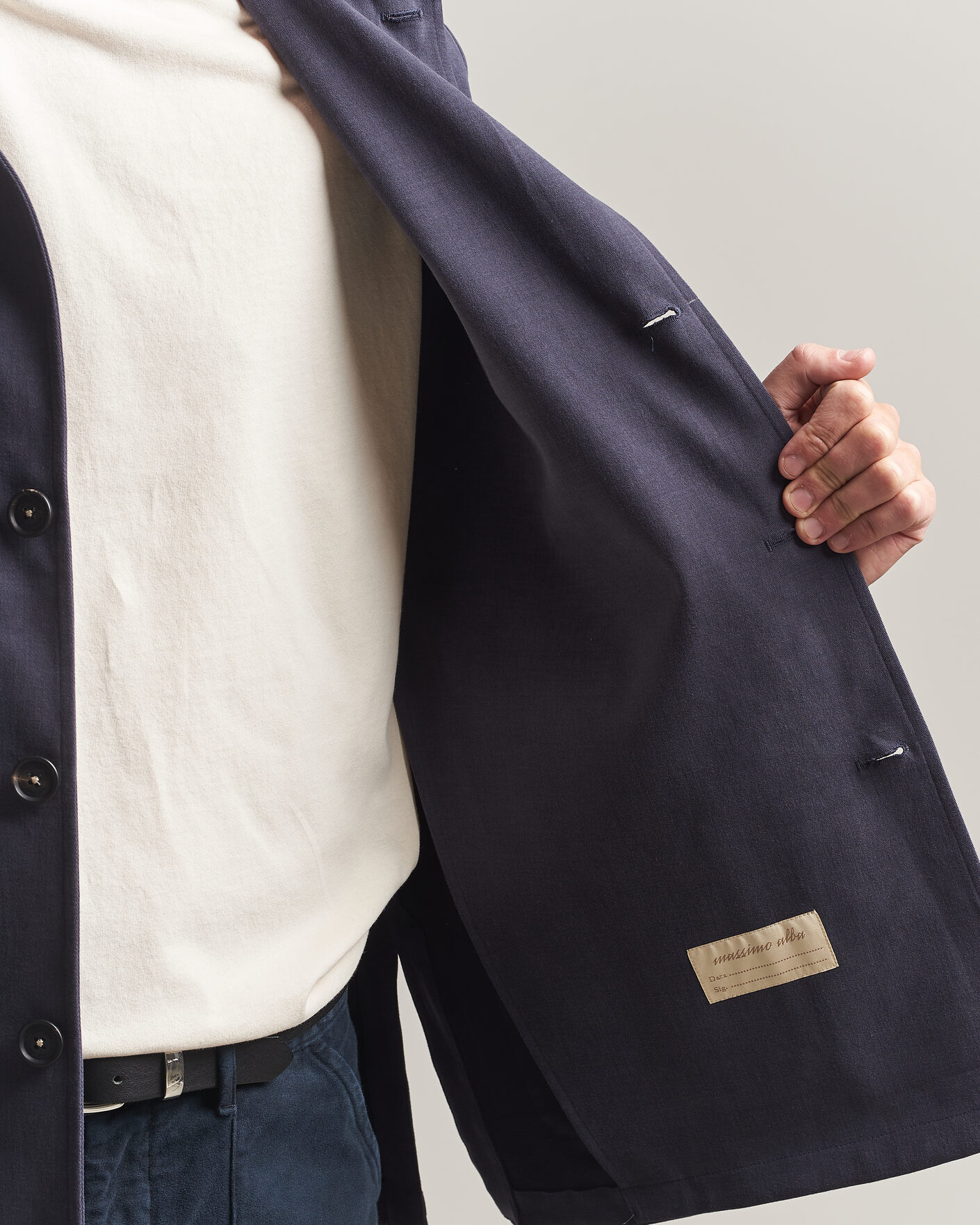Men | Coats & Jackets | Massimo Alba | Florida Brushed Cotton Jacket Navy