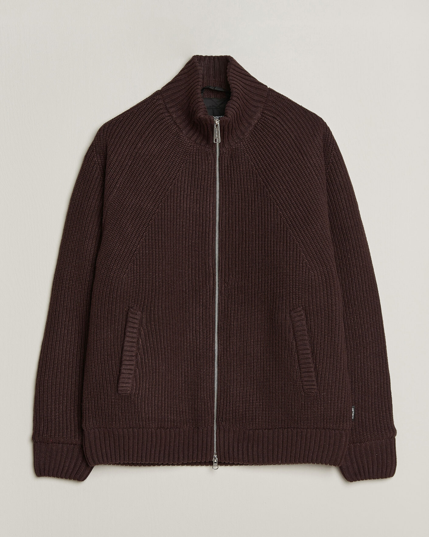 Men | Sweaters & Knitwear | Carhartt WIP | Bandley Padded Wool Mix Full Zip Palisander Brown