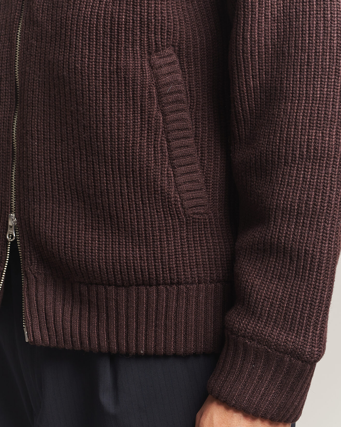 Carhartt WIP Bandley Padded Wool Mix Full Zip Palisander Brown at