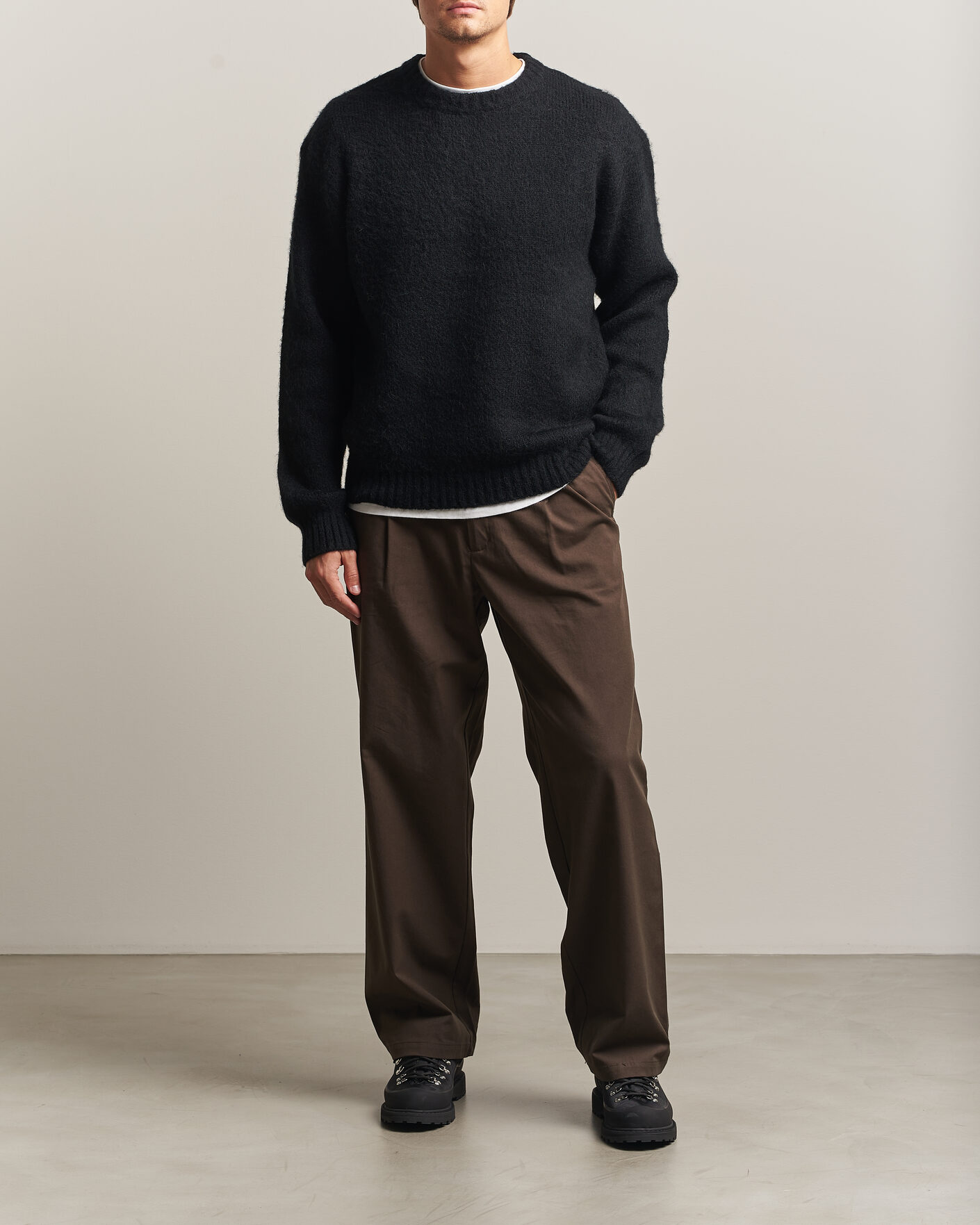 Men | Sweaters & Knitwear | Carhartt WIP | Merton Knitted Alpaca Sweater Black