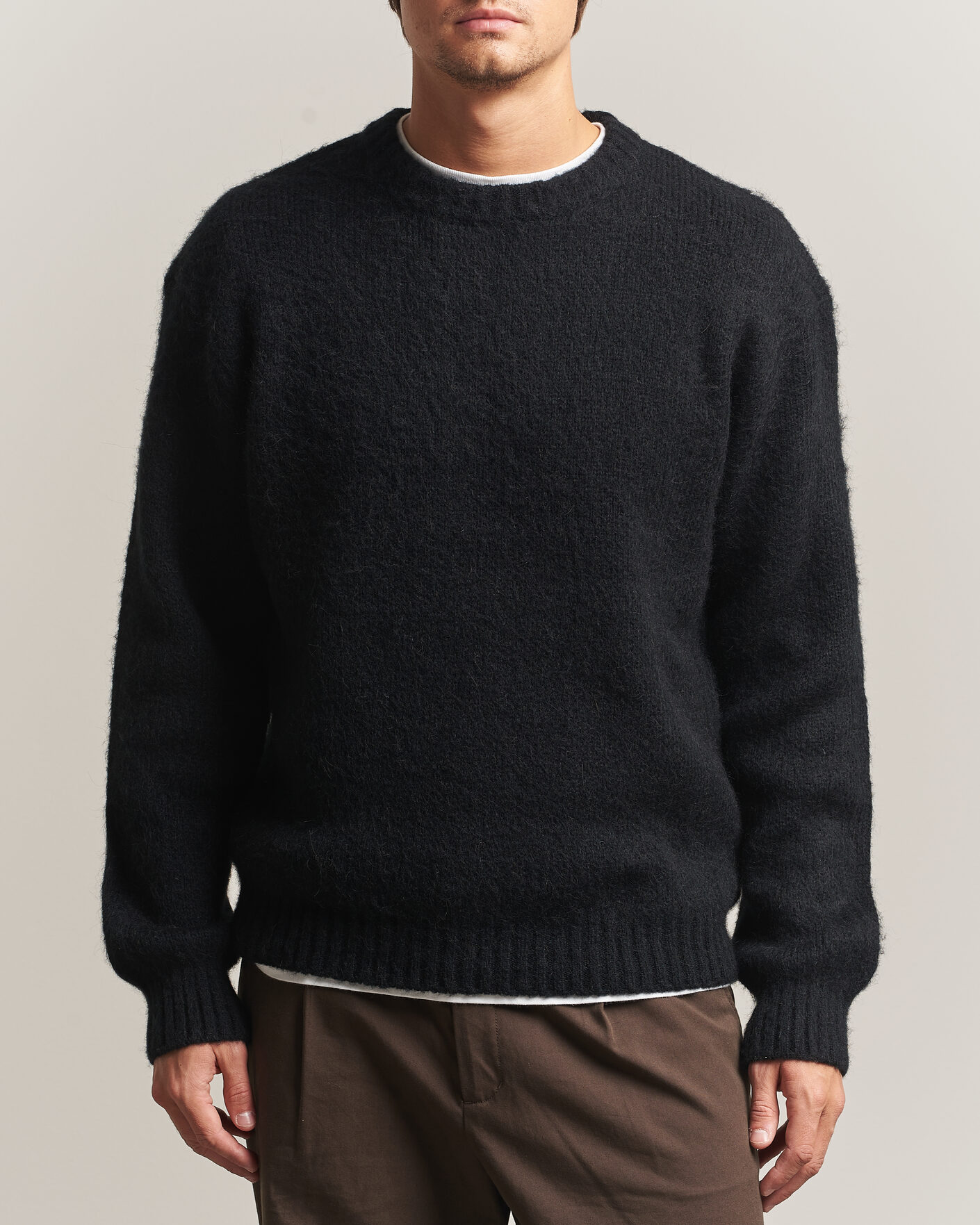 Men | Sweaters & Knitwear | Carhartt WIP | Merton Knitted Alpaca Sweater Black