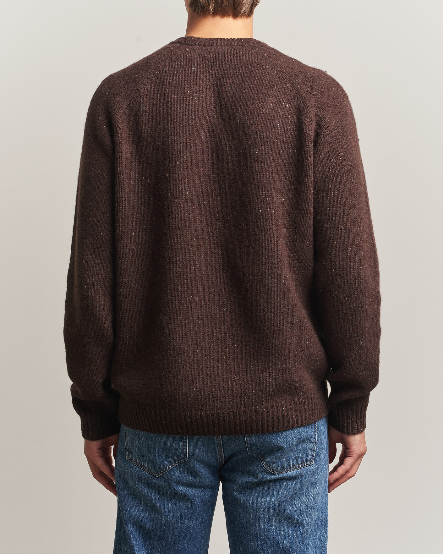Men | Sweaters & Knitwear | Carhartt WIP | Anglistic Wool/Cotton Sweater Tobacco