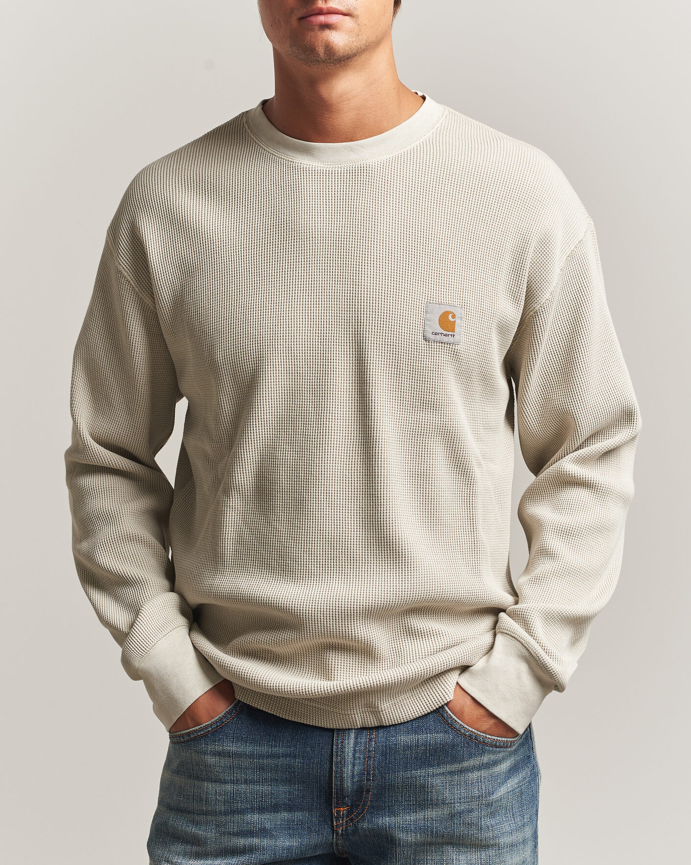 Men | T-Shirts | Carhartt WIP | Long Sleeve Waffle T-Shirt Fleur De Sel