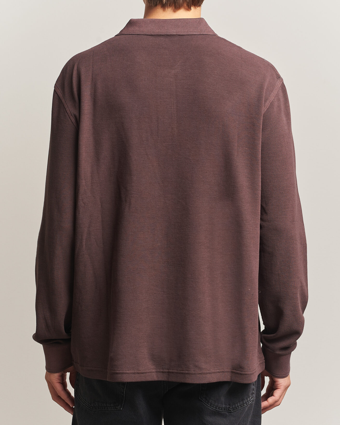 Men | Sweaters & Knitwear | Carhartt WIP | Long Sleeve Waffle Rugby Shirt Palisander Brown