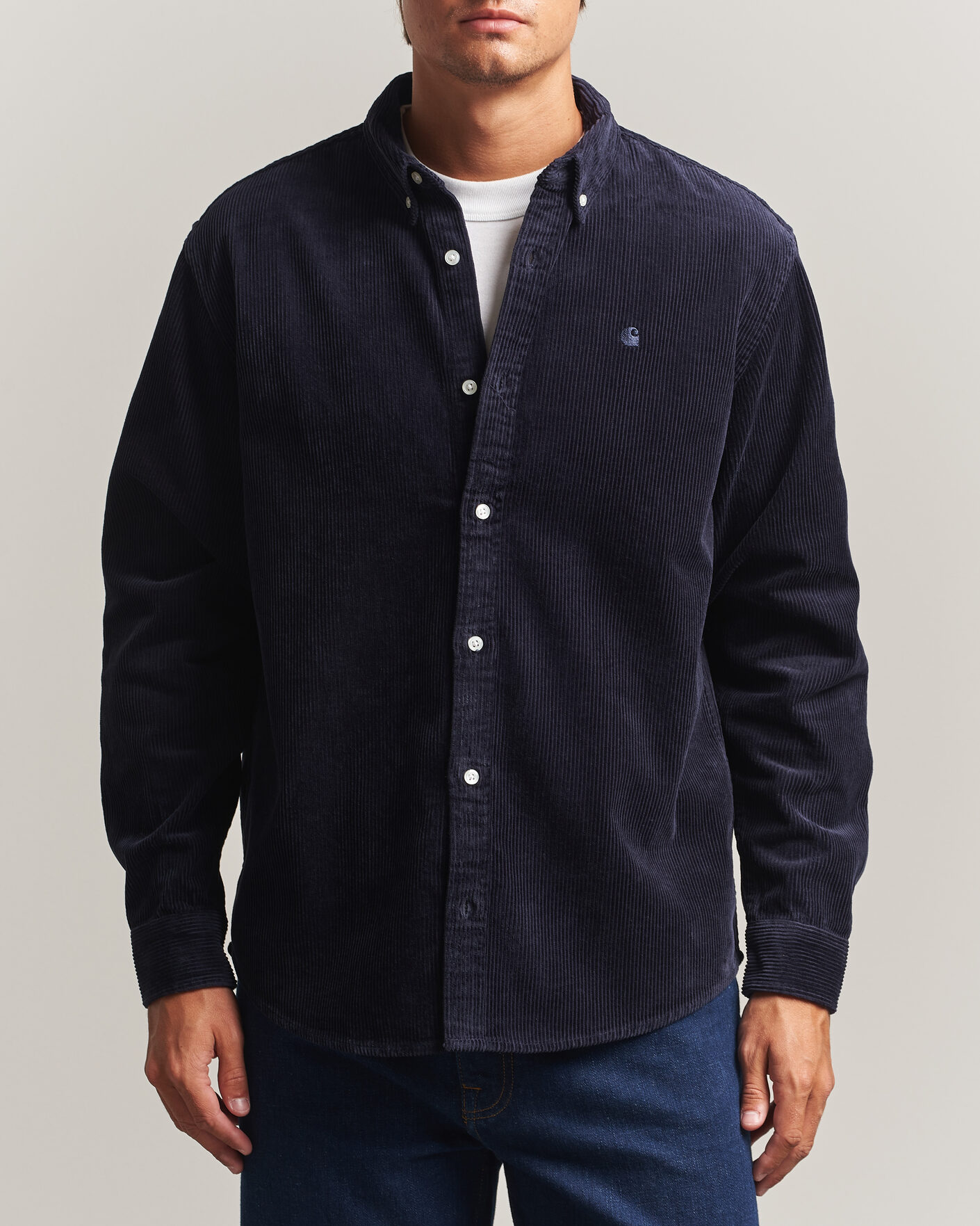 Carhartt WIP Madison Cord Shirt Dark Navy at CareOfCarl.com