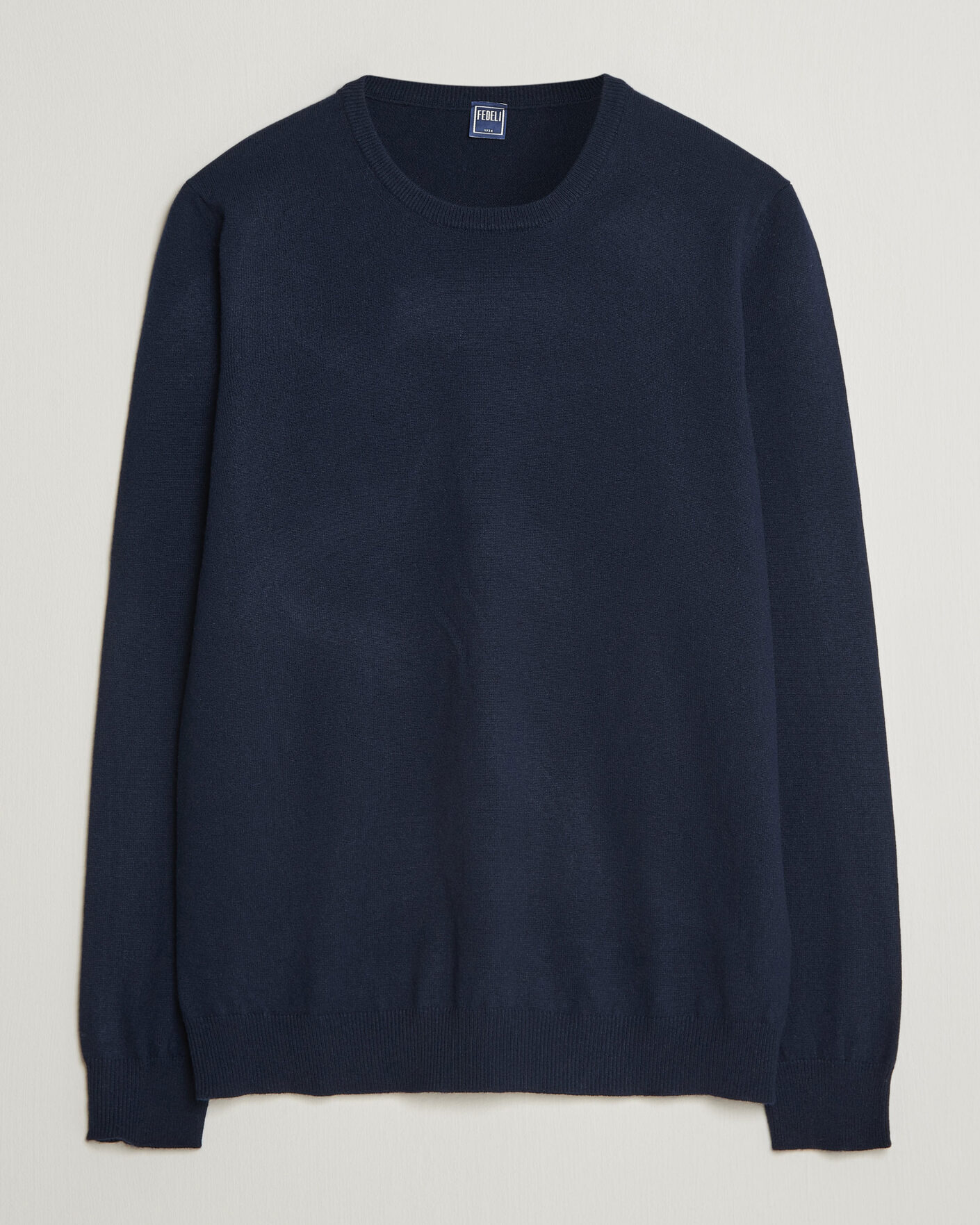 Men | Sweaters & Knitwear | Fedeli | Pure Cashmere Crew Neck Navy Blue