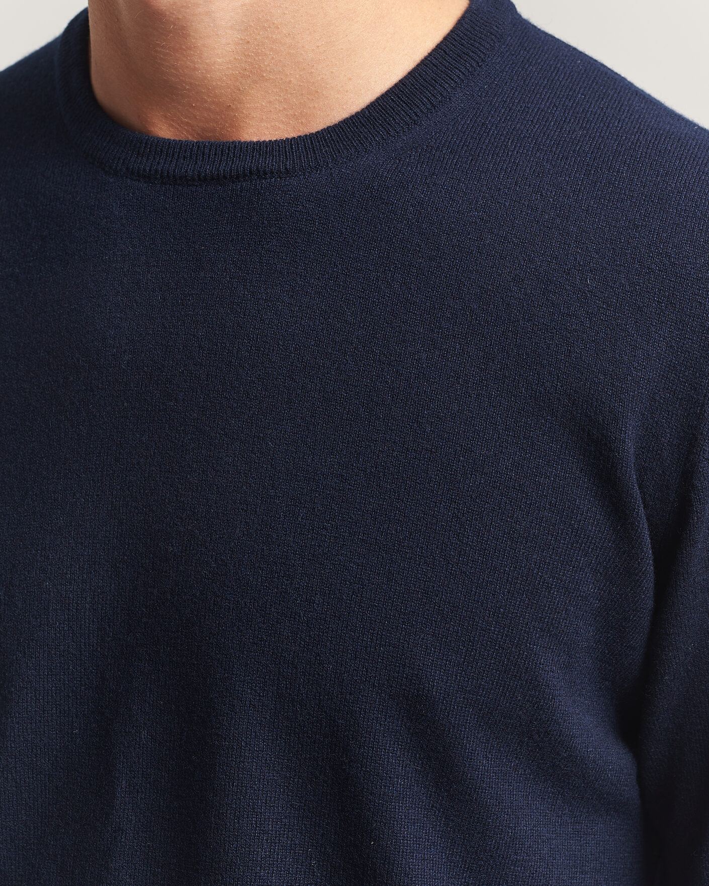 Men | Sweaters & Knitwear | Fedeli | Pure Cashmere Crew Neck Navy Blue