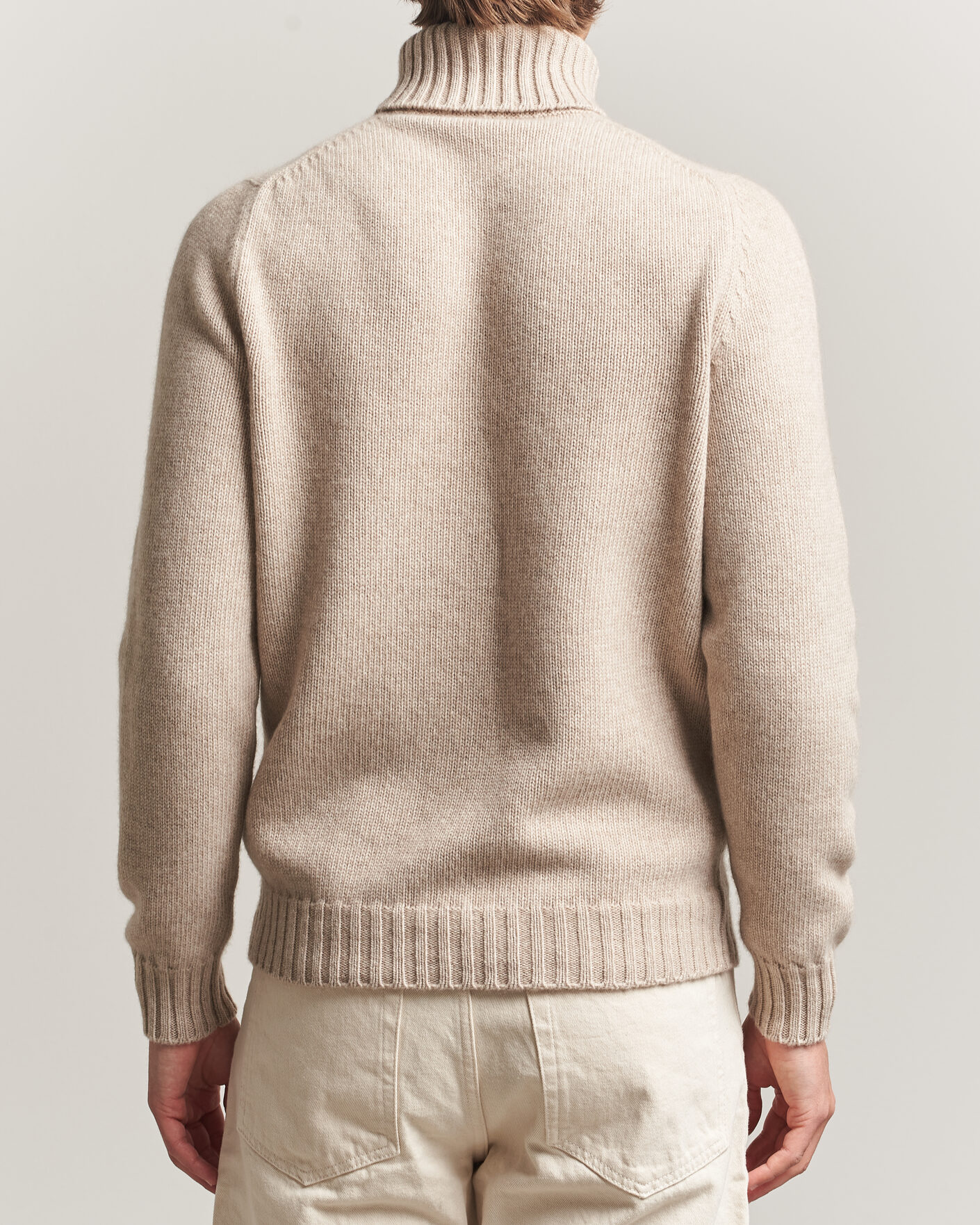Men | Sweaters & Knitwear | Fedeli | Wool/Cashmere Rollneck Beige
