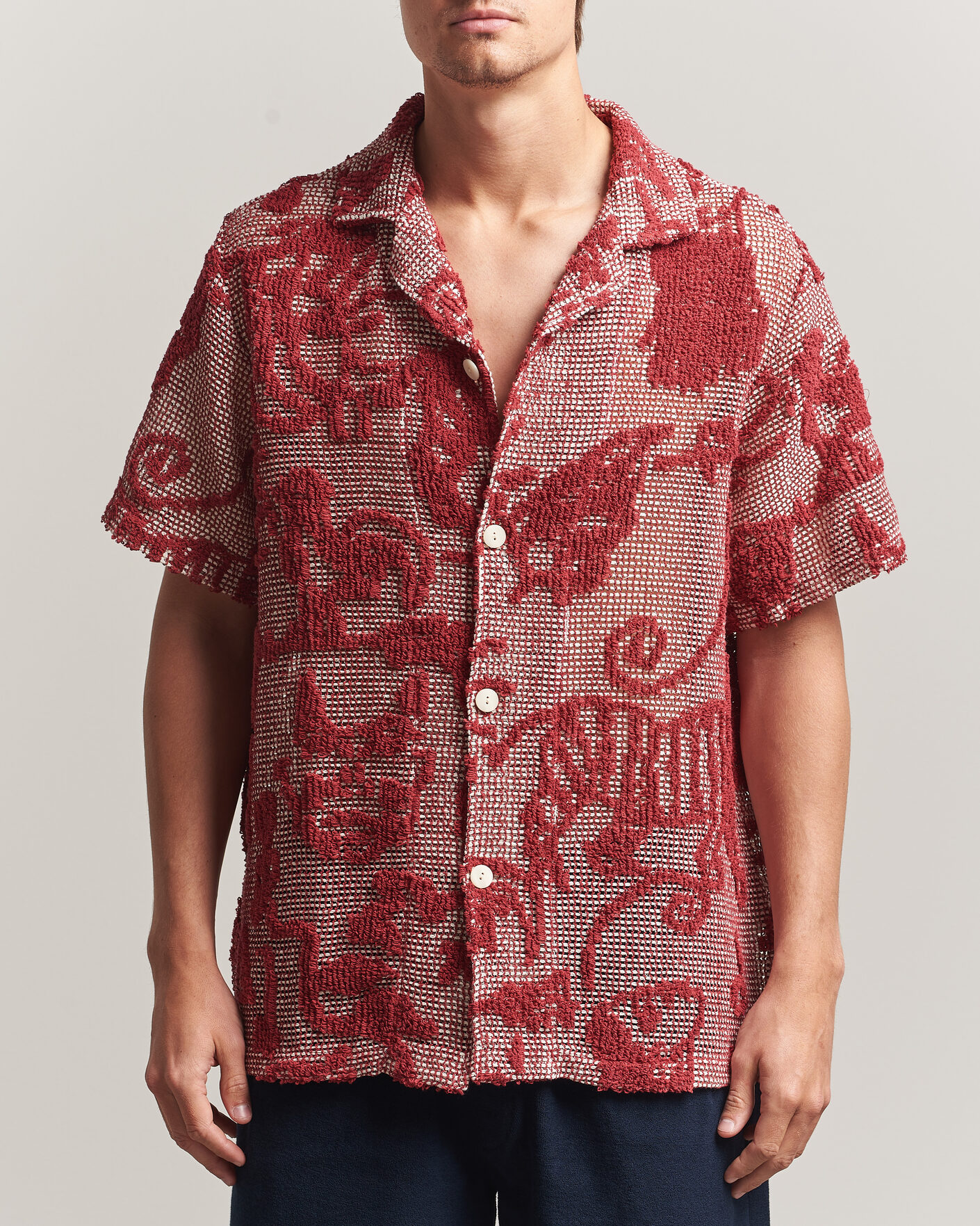 OAS Arcano Cuba Short Sleeve Shirt Red at CareOfCarl.com