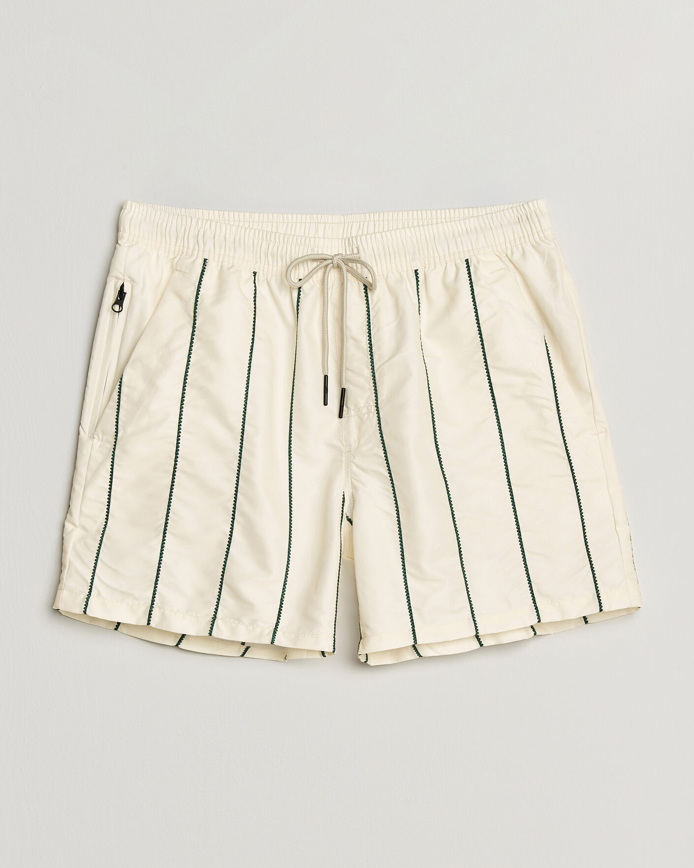Men | Swimwear | OAS | Granada Striped Swimshorts White/Green