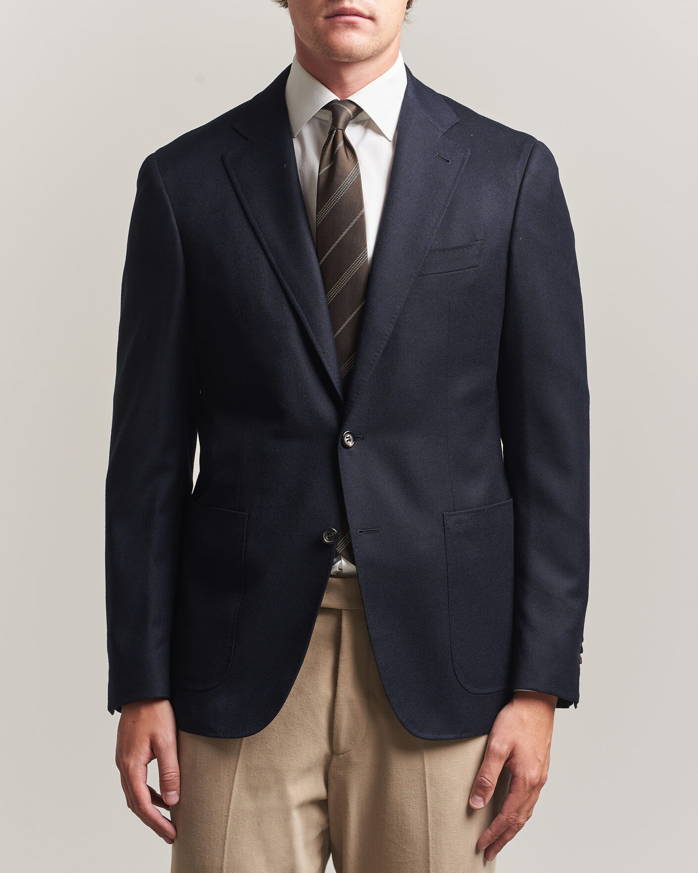 Men | Blazers | Canali | Kei Impeccabile Flannel Blazer Navy