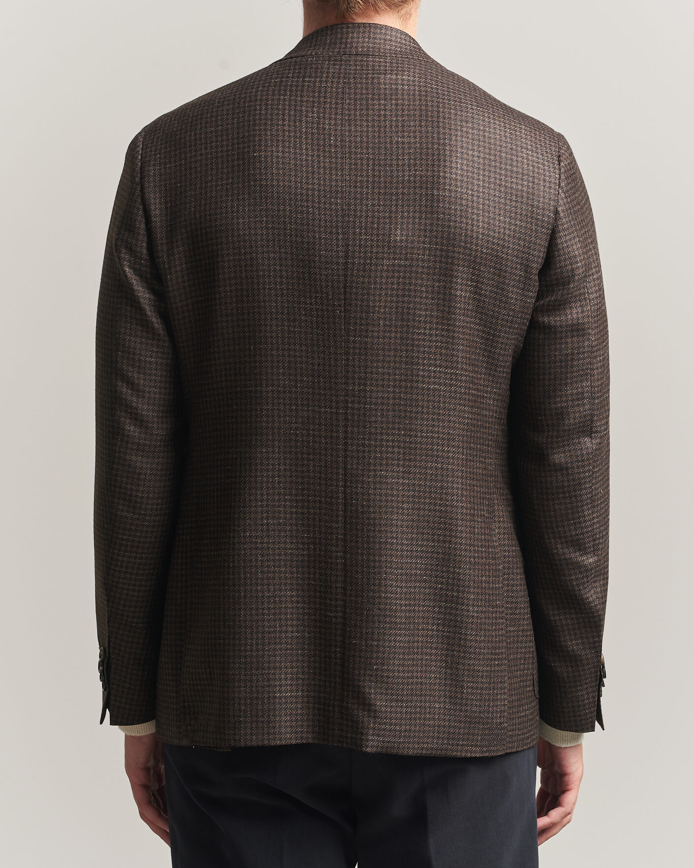 Men | Blazers | Canali | Kei Houndstooth Flannel Blazer Dark Brown