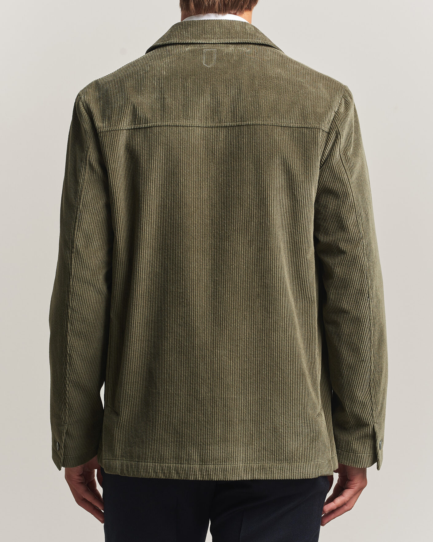Men | Coats & Jackets | Canali | Corduroy Chore Jacket Olive