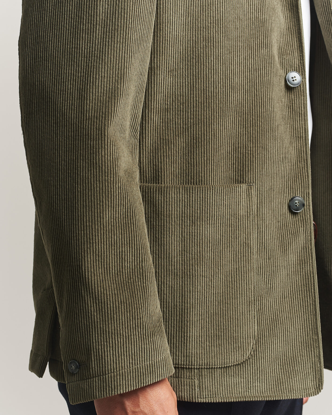 Men | Coats & Jackets | Canali | Corduroy Chore Jacket Olive