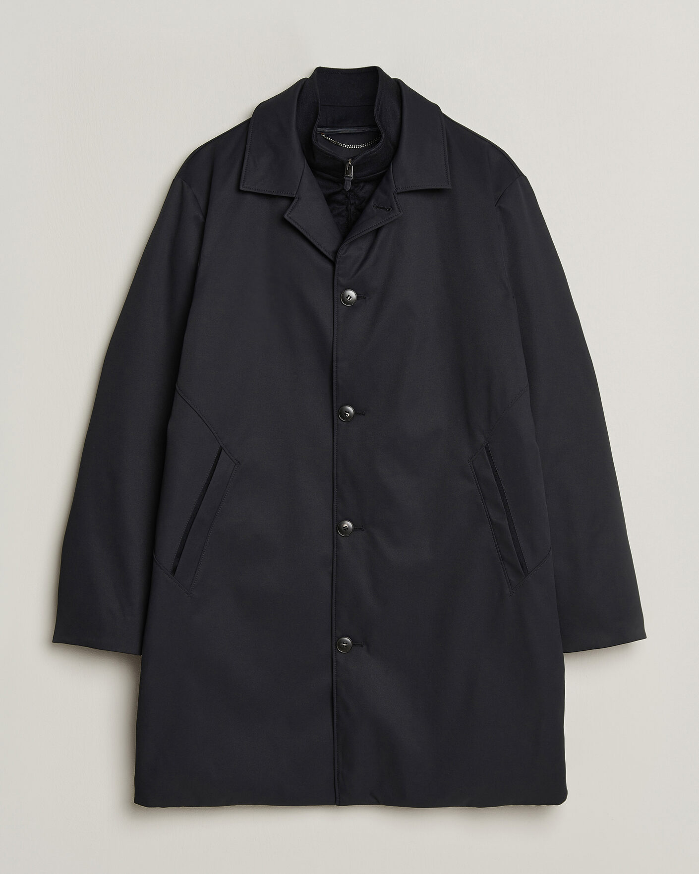 Men | Coats & Jackets | Canali | Zip Liner Down Coat Navy
