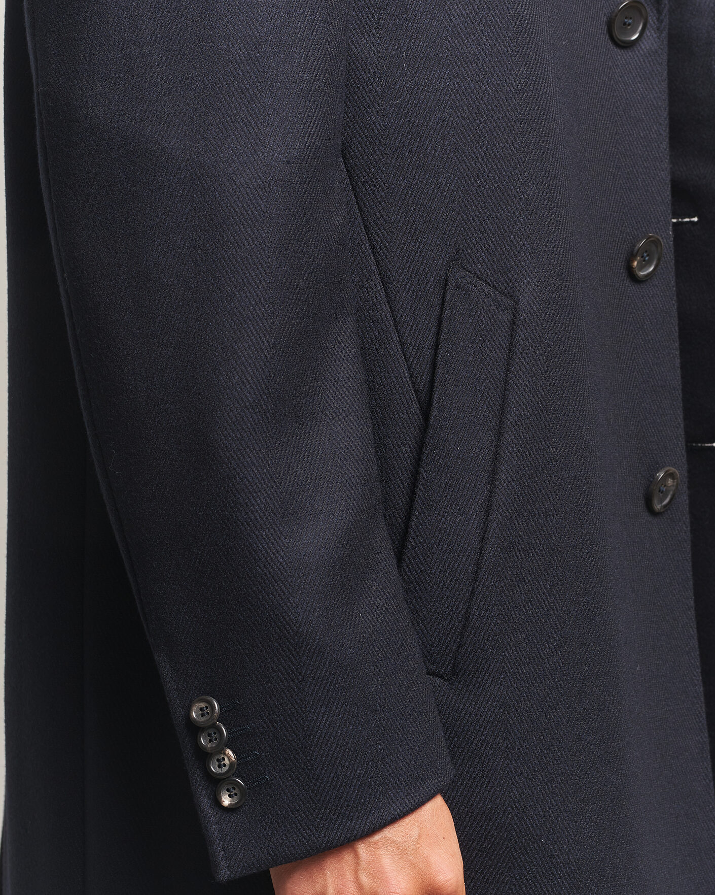 Men | Coats & Jackets | Canali | Kei Wool Travel Coat Navy