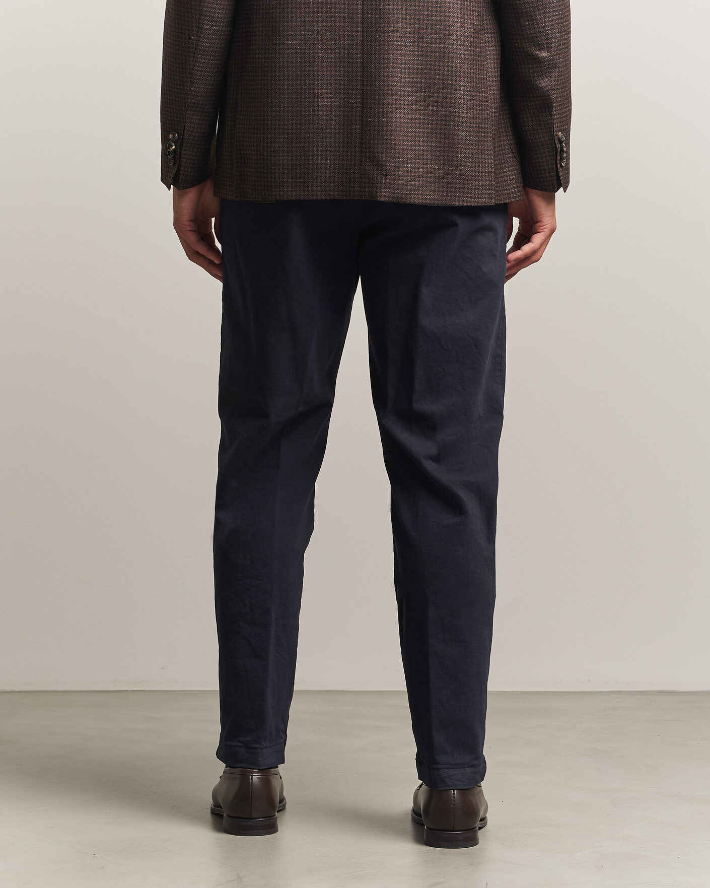 Men | Trousers | Canali | Cotton/Cashmere Chinos Navy