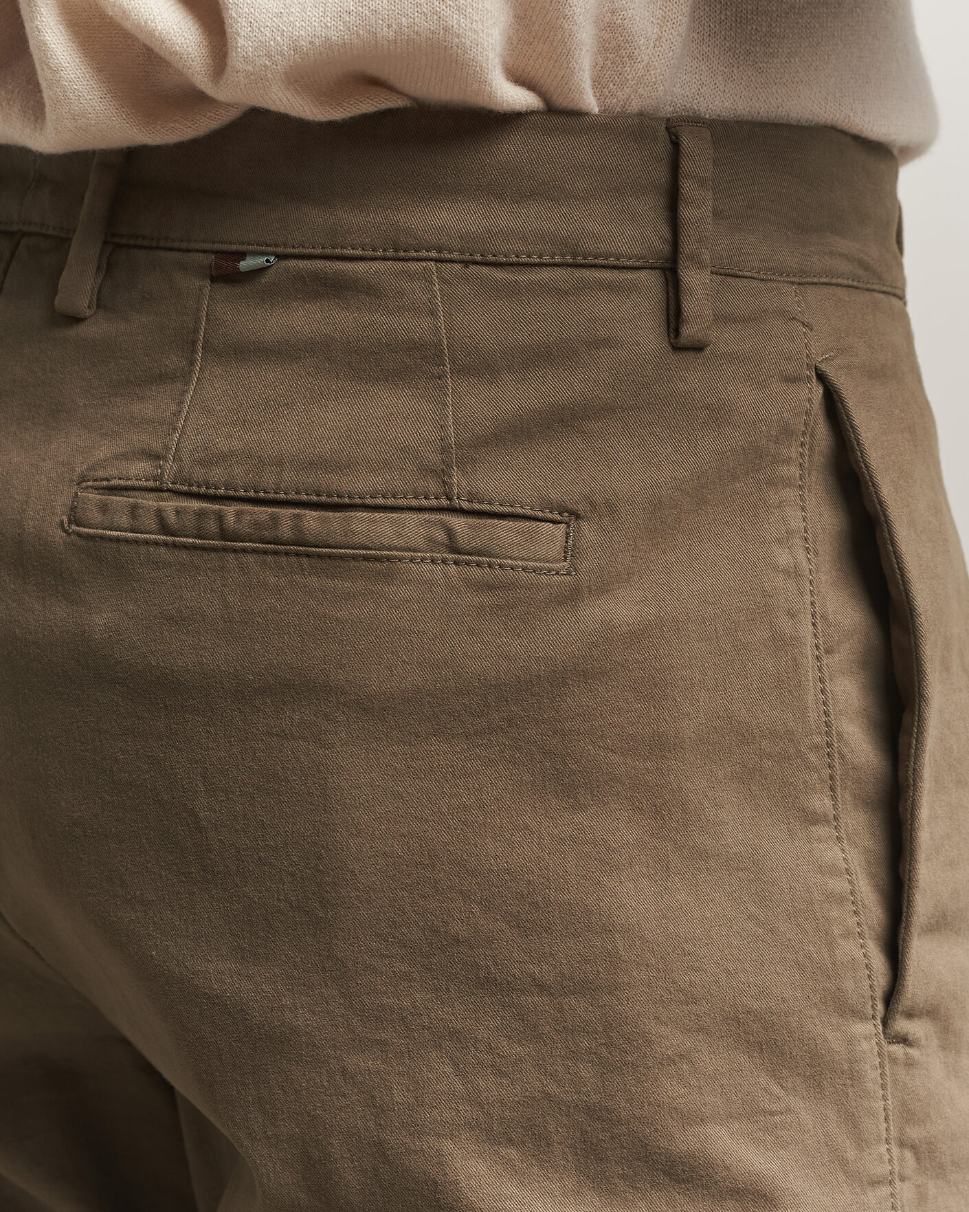 Men | Trousers | Canali | Cotton/Cashmere Chinos Taupe