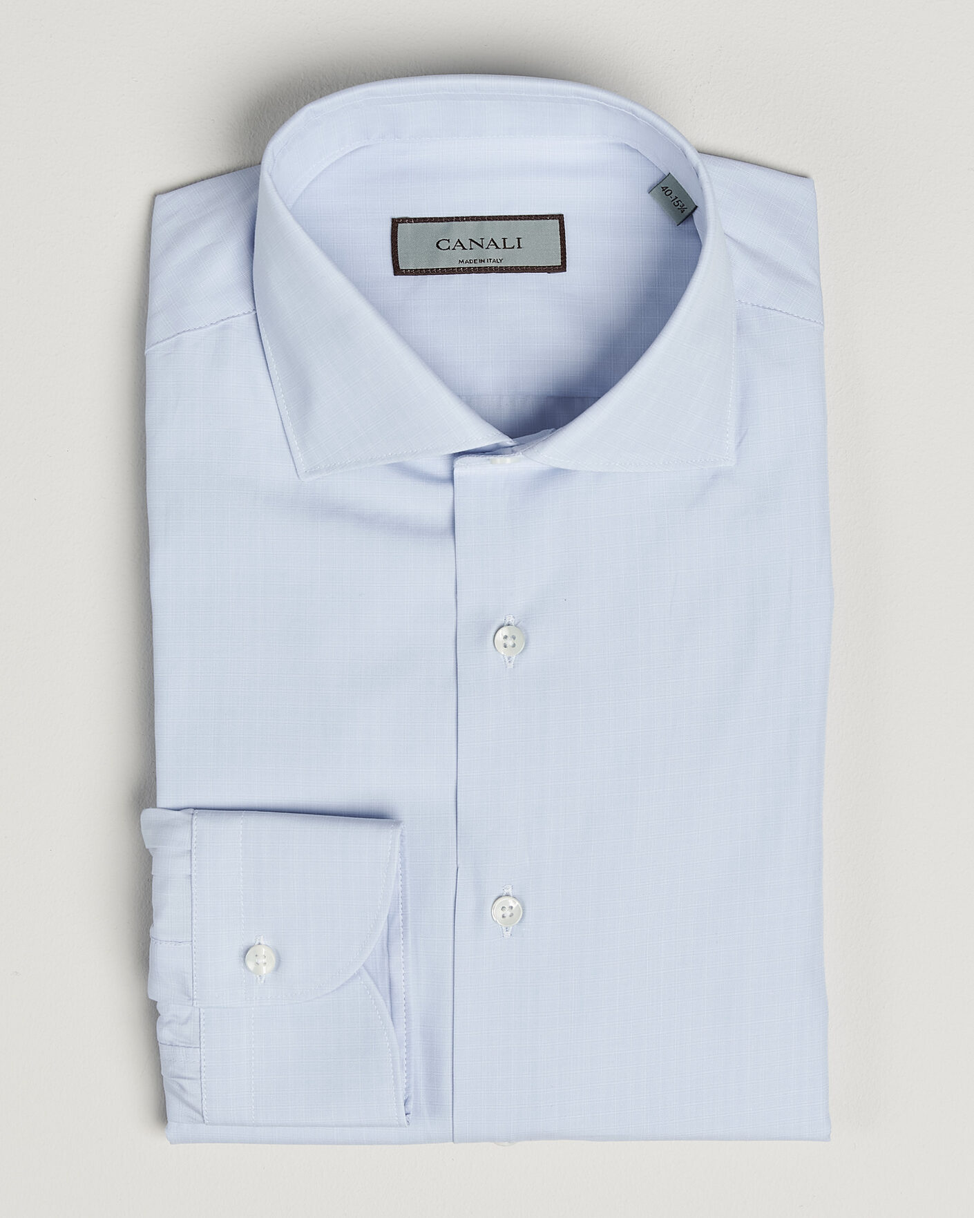 Men | Shirts | Canali | Slim Fit Dress Shirt Light Blue Check