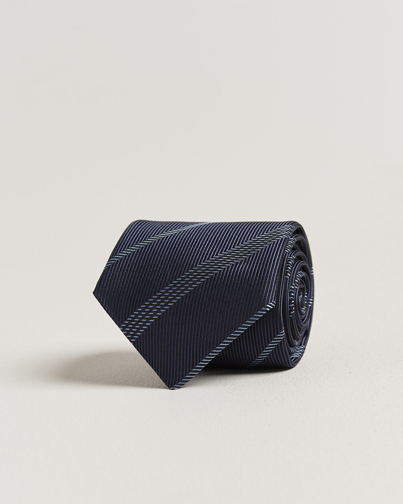 Men | Ties | Canali | Regimental Stripe Silk Tie Navy