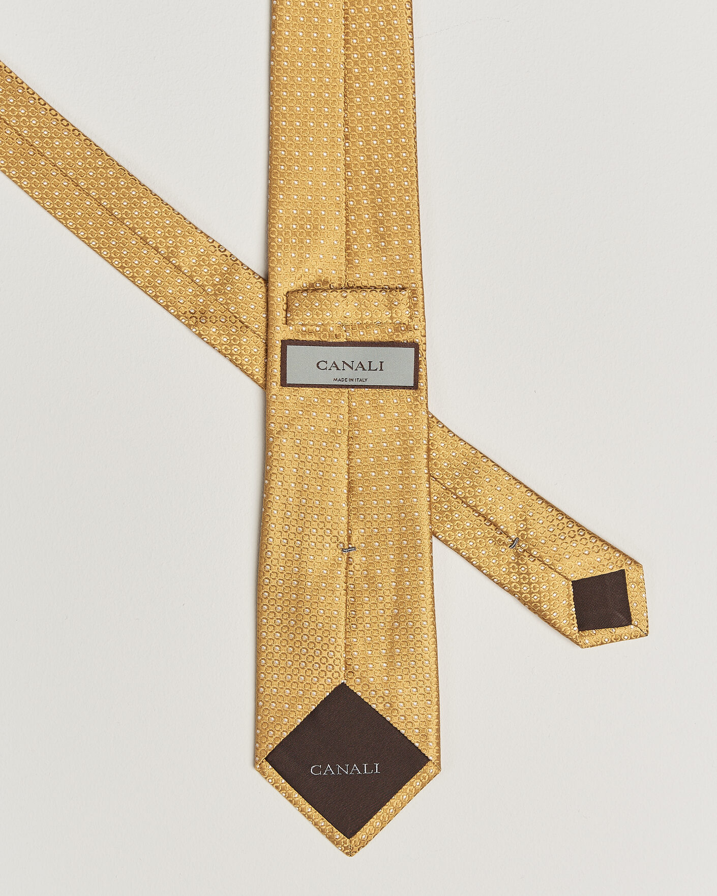 Men | Ties | Canali | Jacquard Silk Tie Yellow