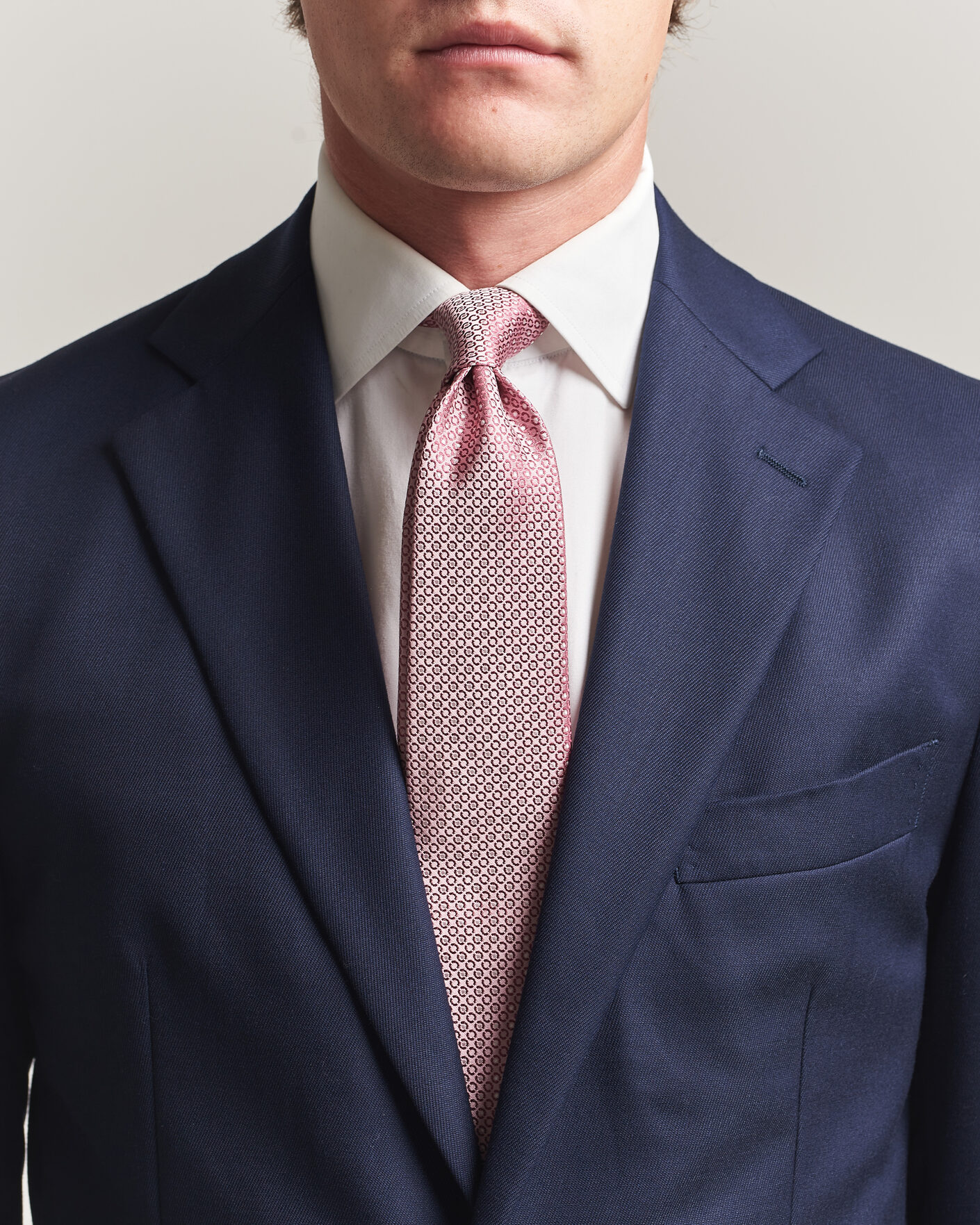 Men | Ties | Canali | Jacquard Silk Tie Rosa