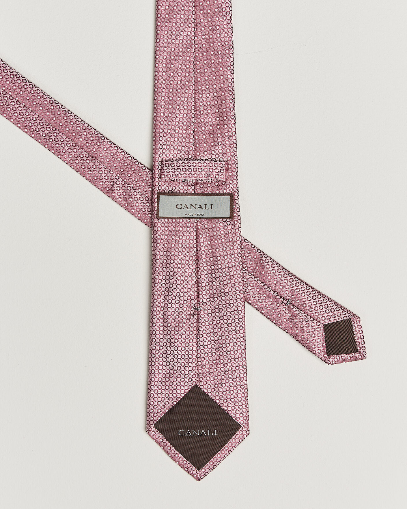Men | Ties | Canali | Jacquard Silk Tie Rosa