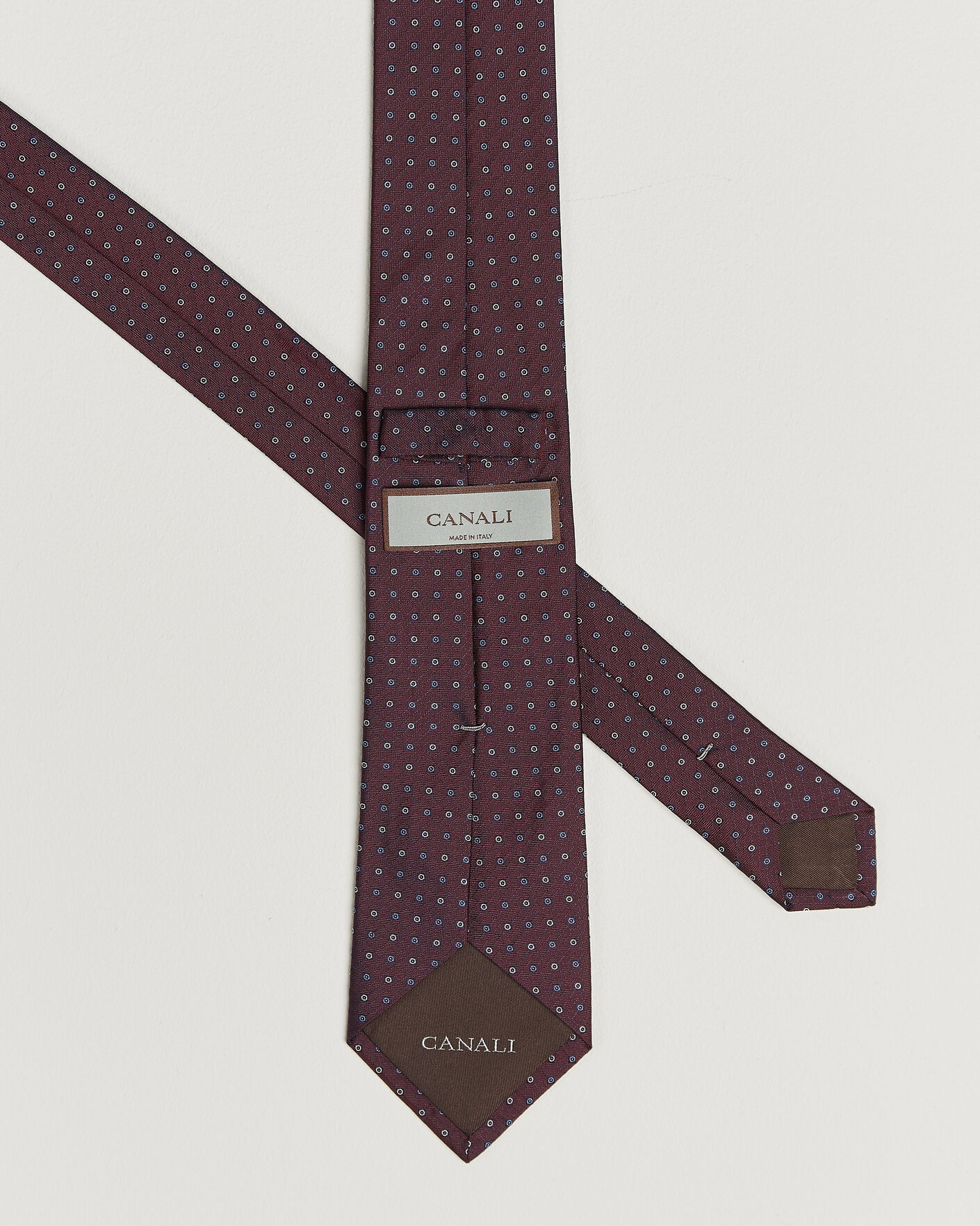 Men | Ties | Canali | Jacquard Silk Tie Burgundy
