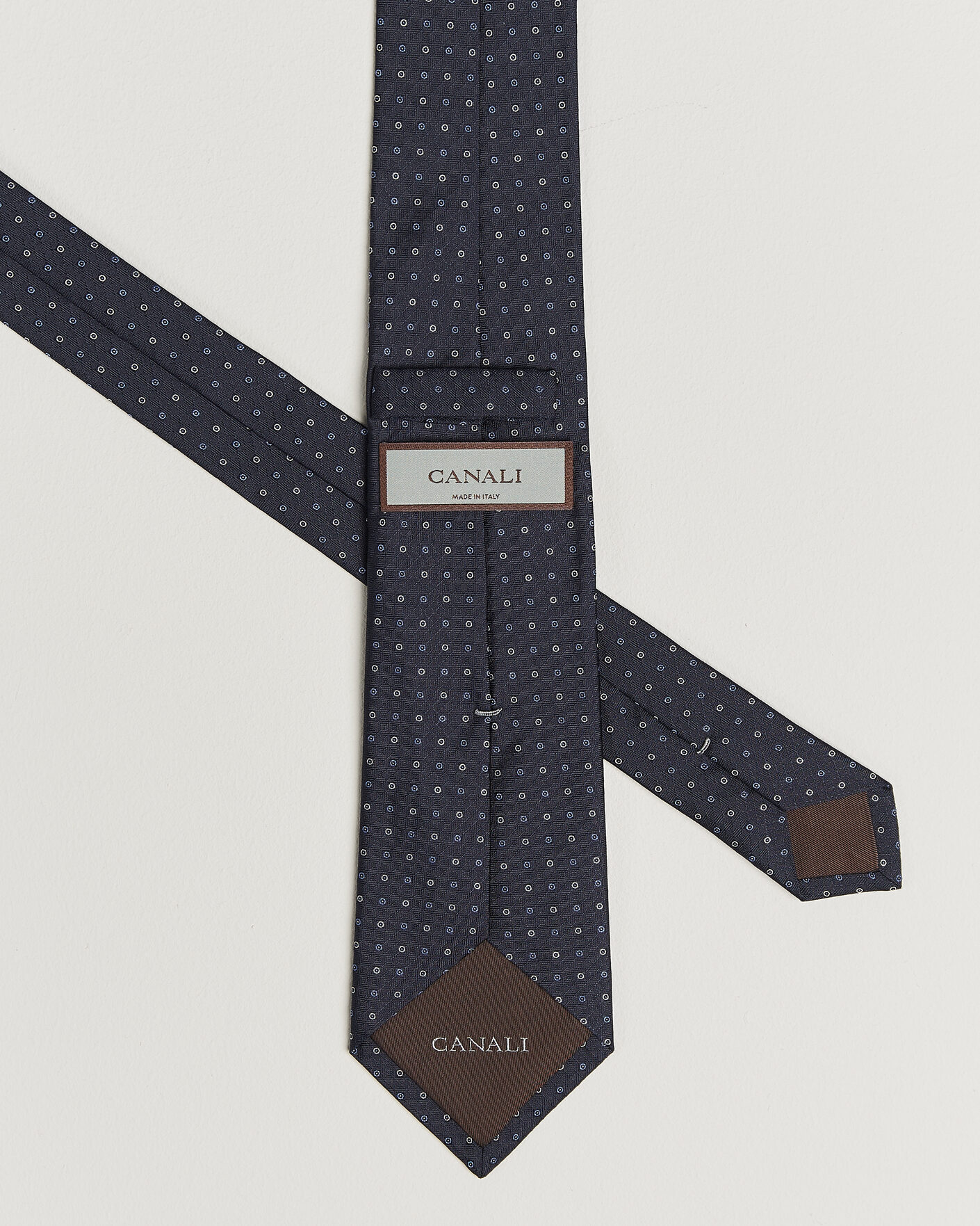 Men | Ties | Canali | Jacquard Silk Tie Navy