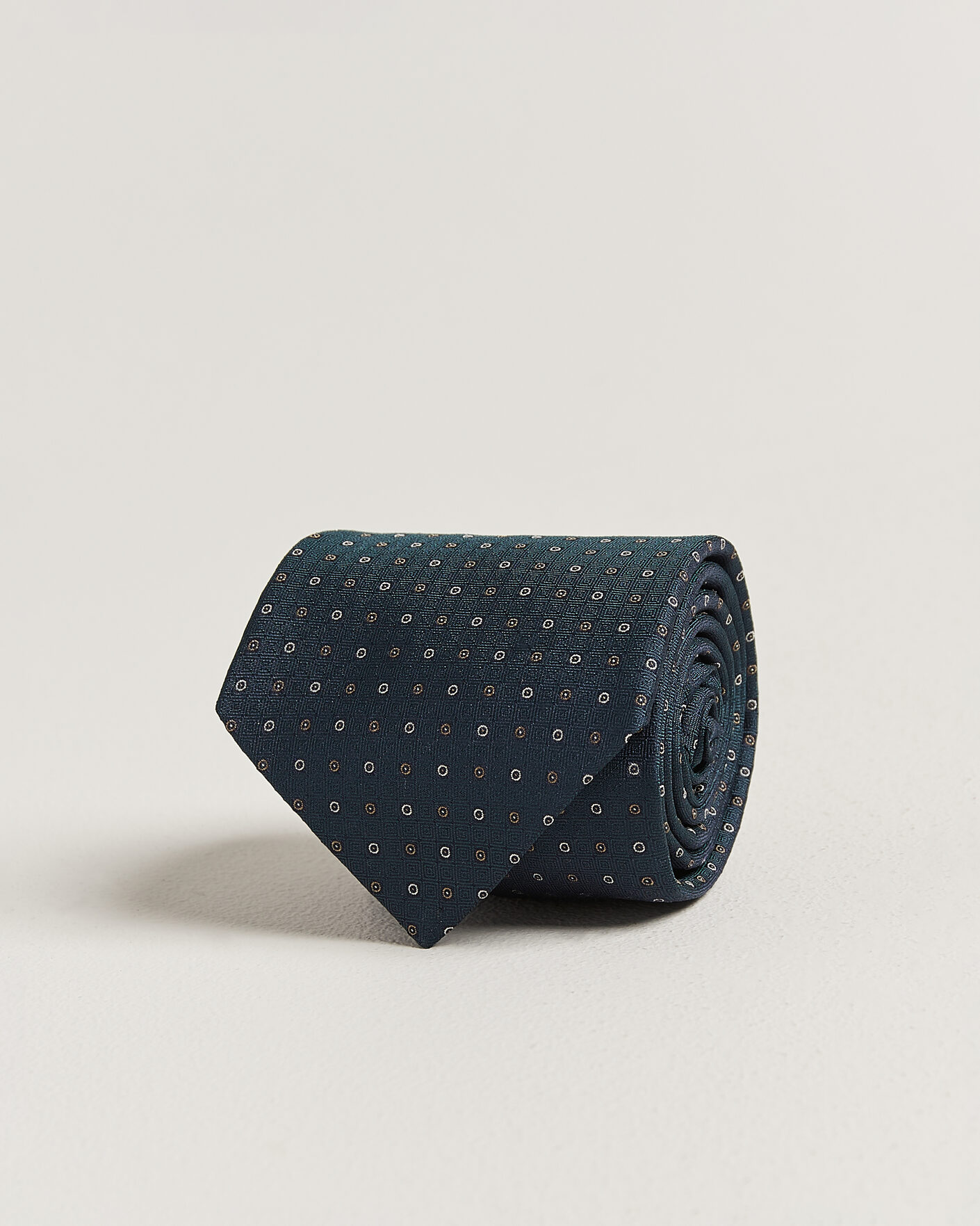 Men | Ties | Canali | Jacquard Silk Tie Dark Green