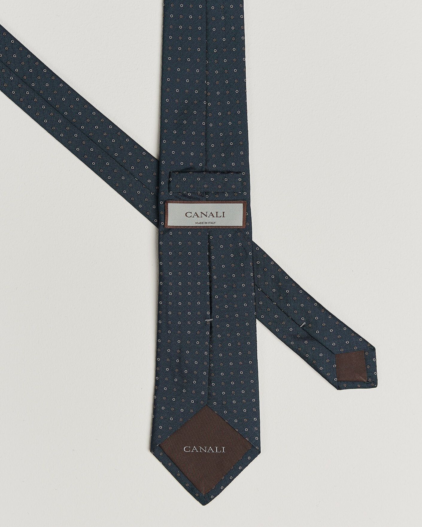 Men | Ties | Canali | Jacquard Silk Tie Dark Green