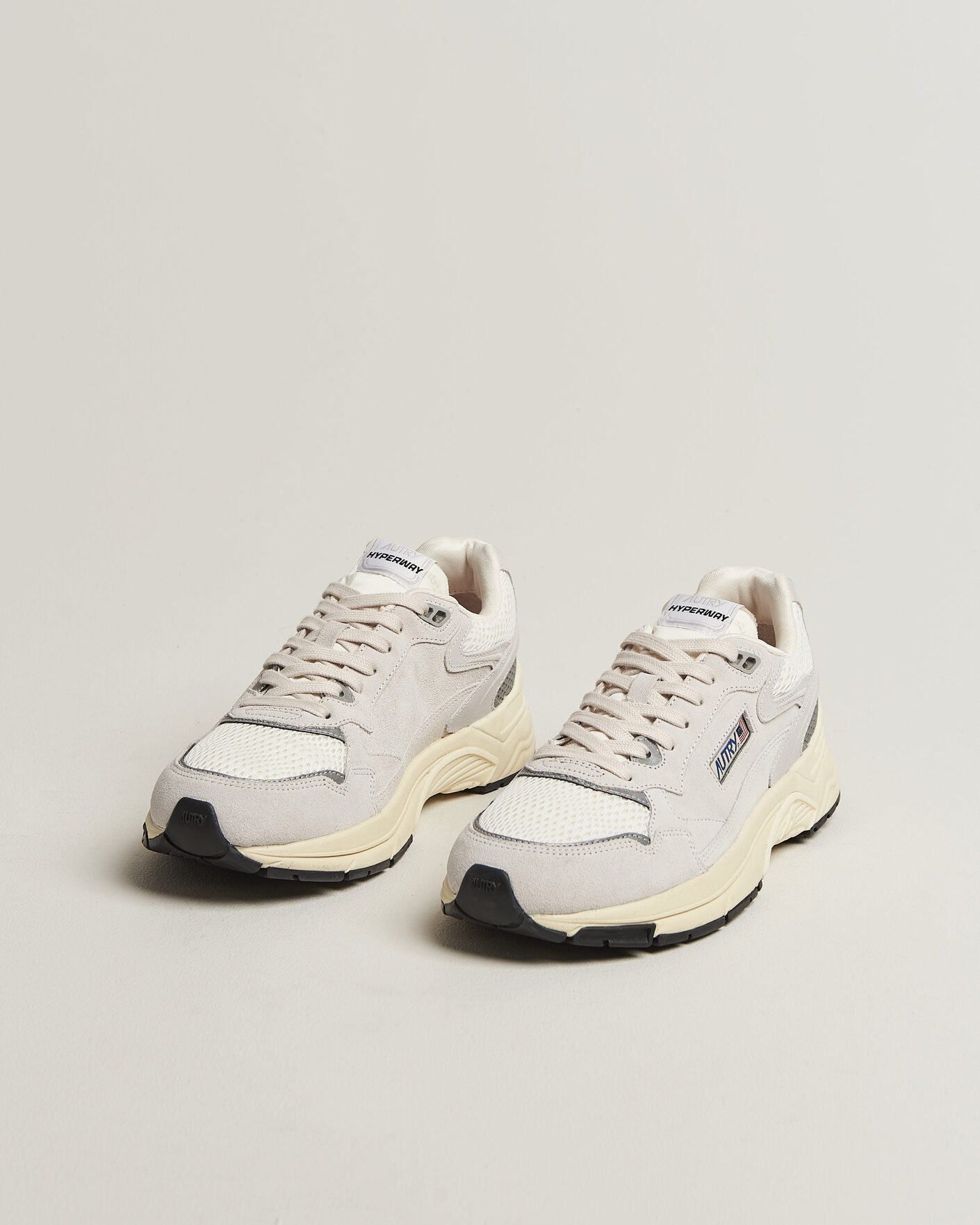 Men | Sneakers | Autry | Hyperway Low Suede Running Sneaker Light Grey