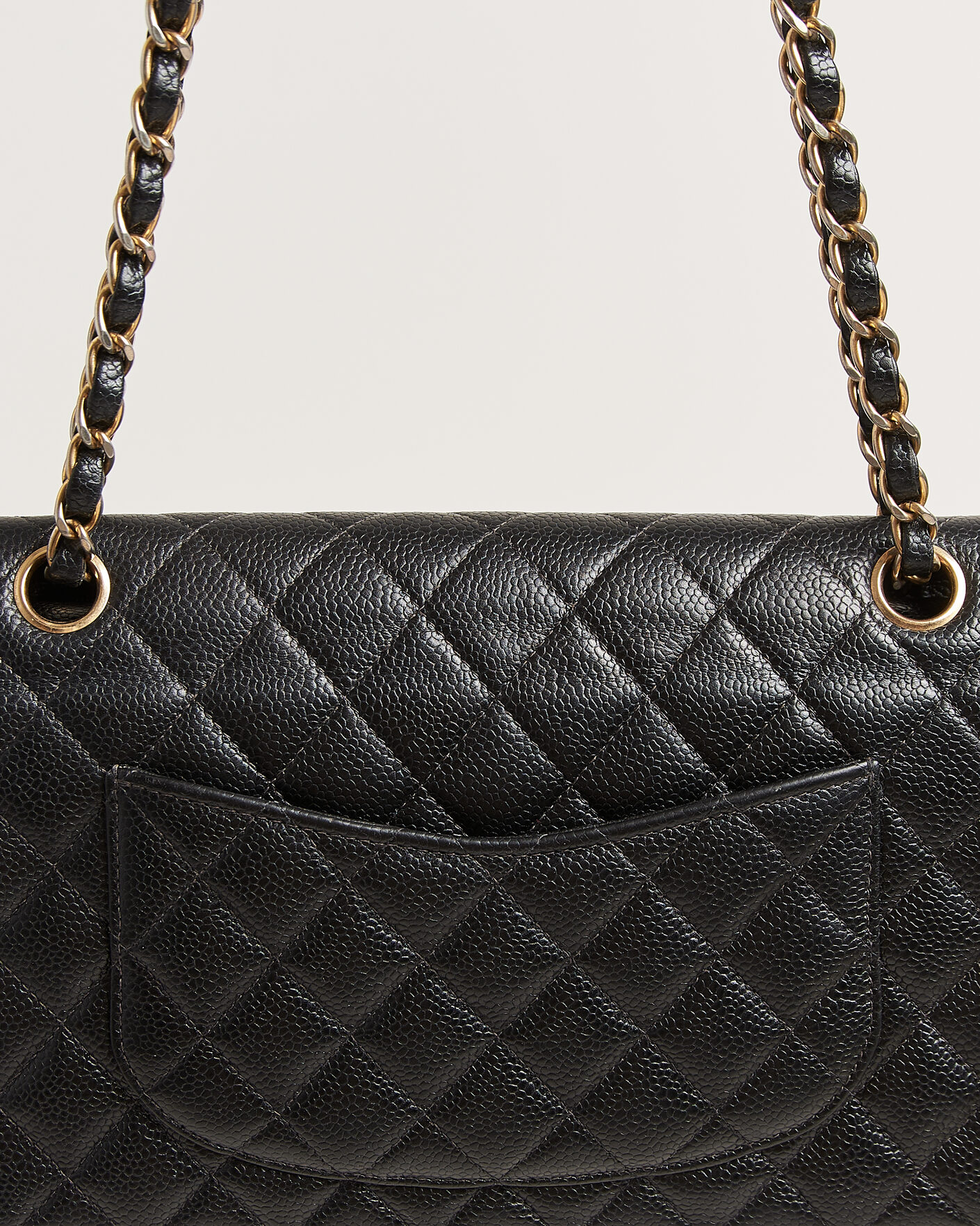 Men | Pre-Owned & Vintage Bags | Chanel Pre-Owned | Classic Medium Double Flap Bag Caviar Leather Black