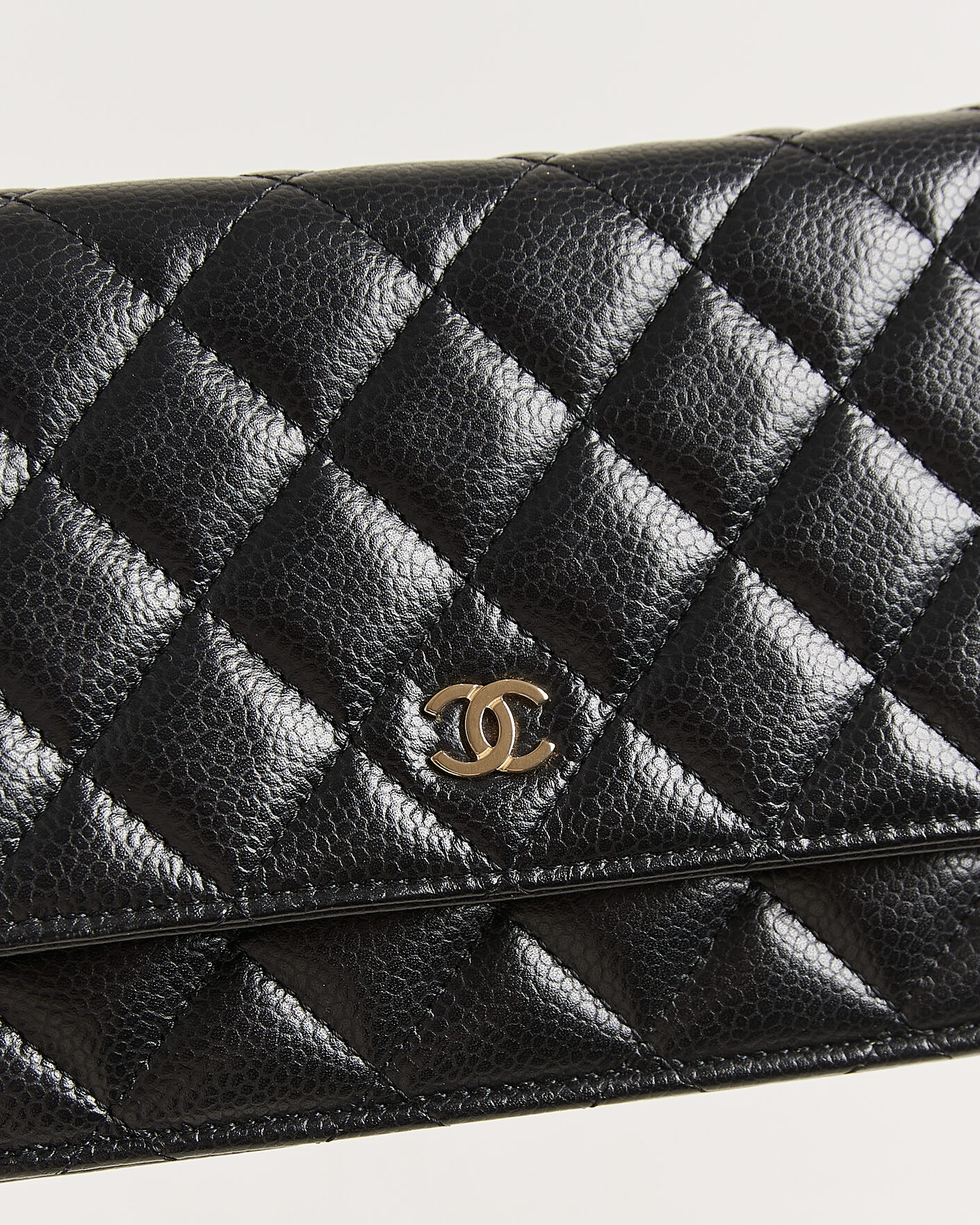 Men | Pre-Owned & Vintage Bags | Chanel Pre-Owned | Wallet On Chain Caviar Leather Black