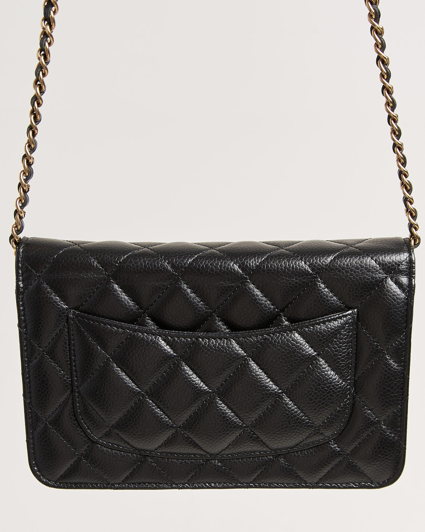 Men | Pre-Owned & Vintage Bags | Chanel Pre-Owned | Wallet On Chain Caviar Leather Black