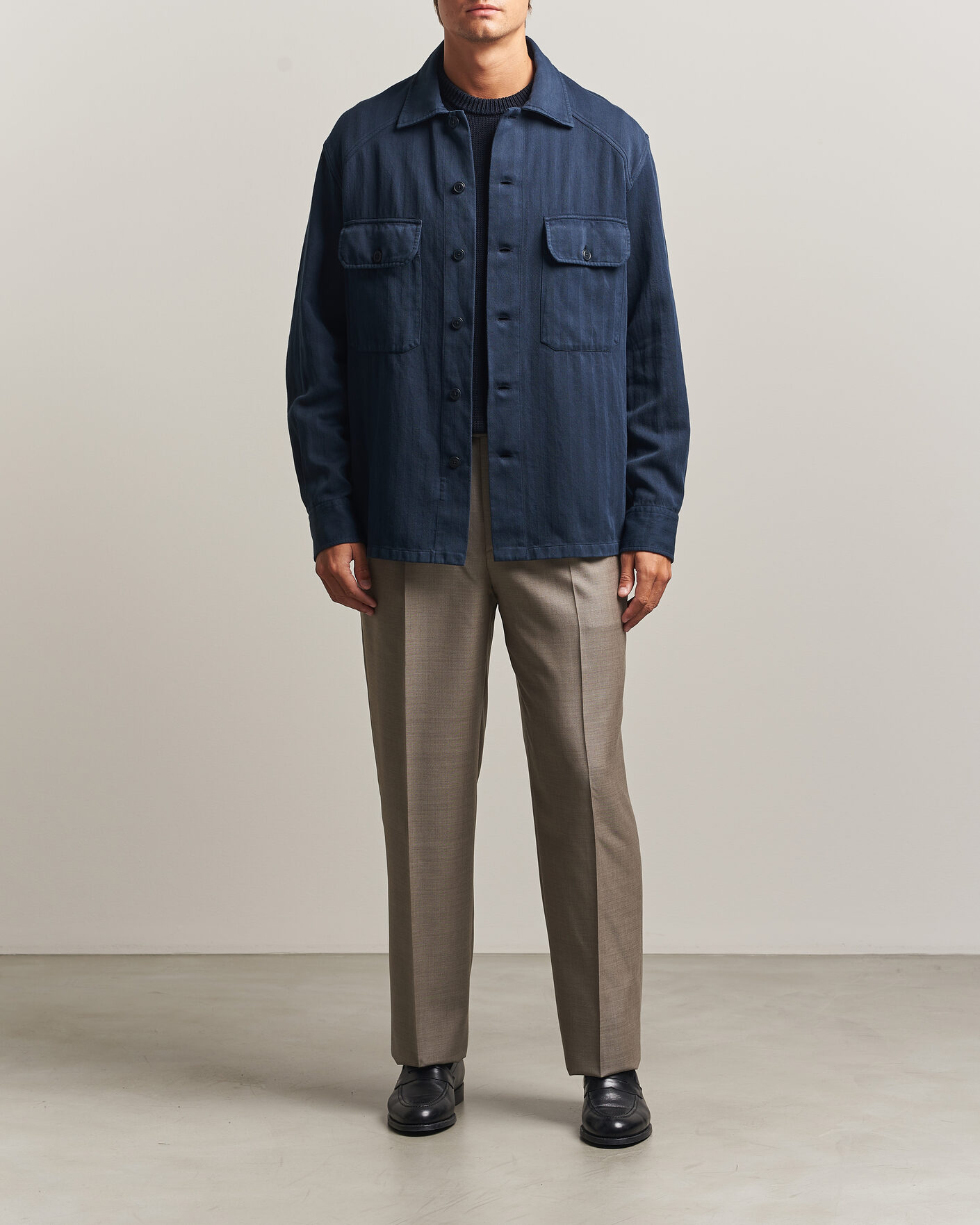 Men | Shirts | Ralph Lauren Purple Label | Long Sleeve Shirt Racing Navy