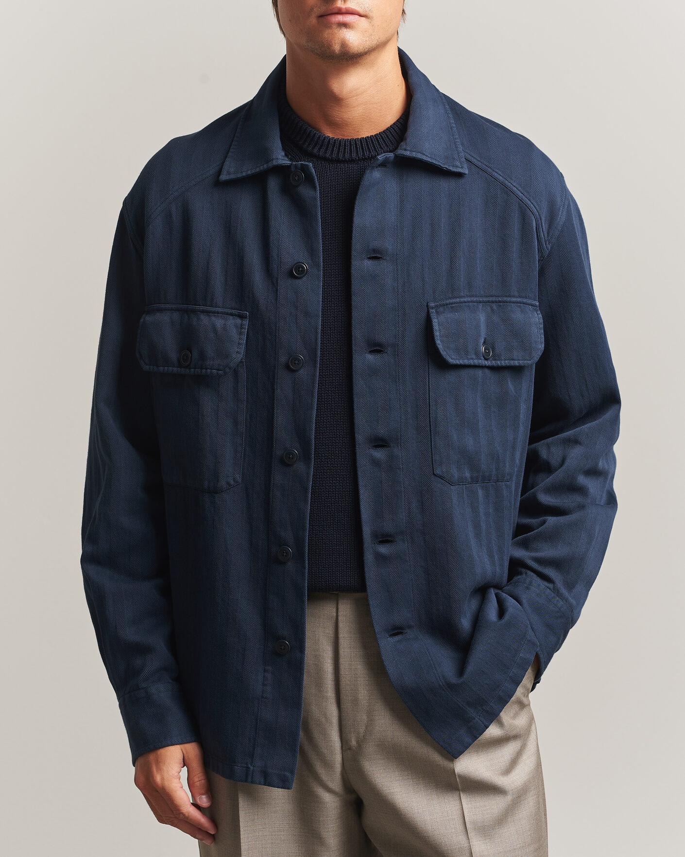 Men | Shirts | Ralph Lauren Purple Label | Long Sleeve Shirt Racing Navy