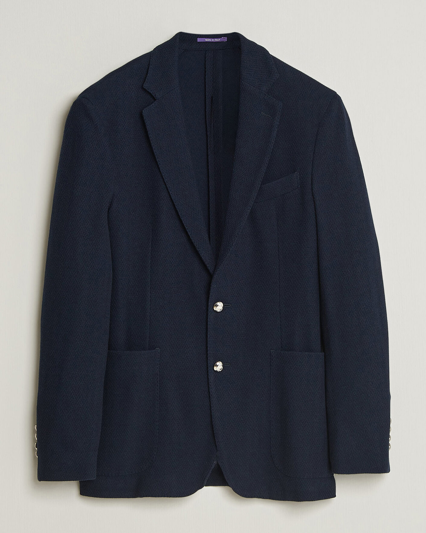 Men | Blazers | Ralph Lauren Purple Label | Cashmere/Silk Herringbone Blazer Navy